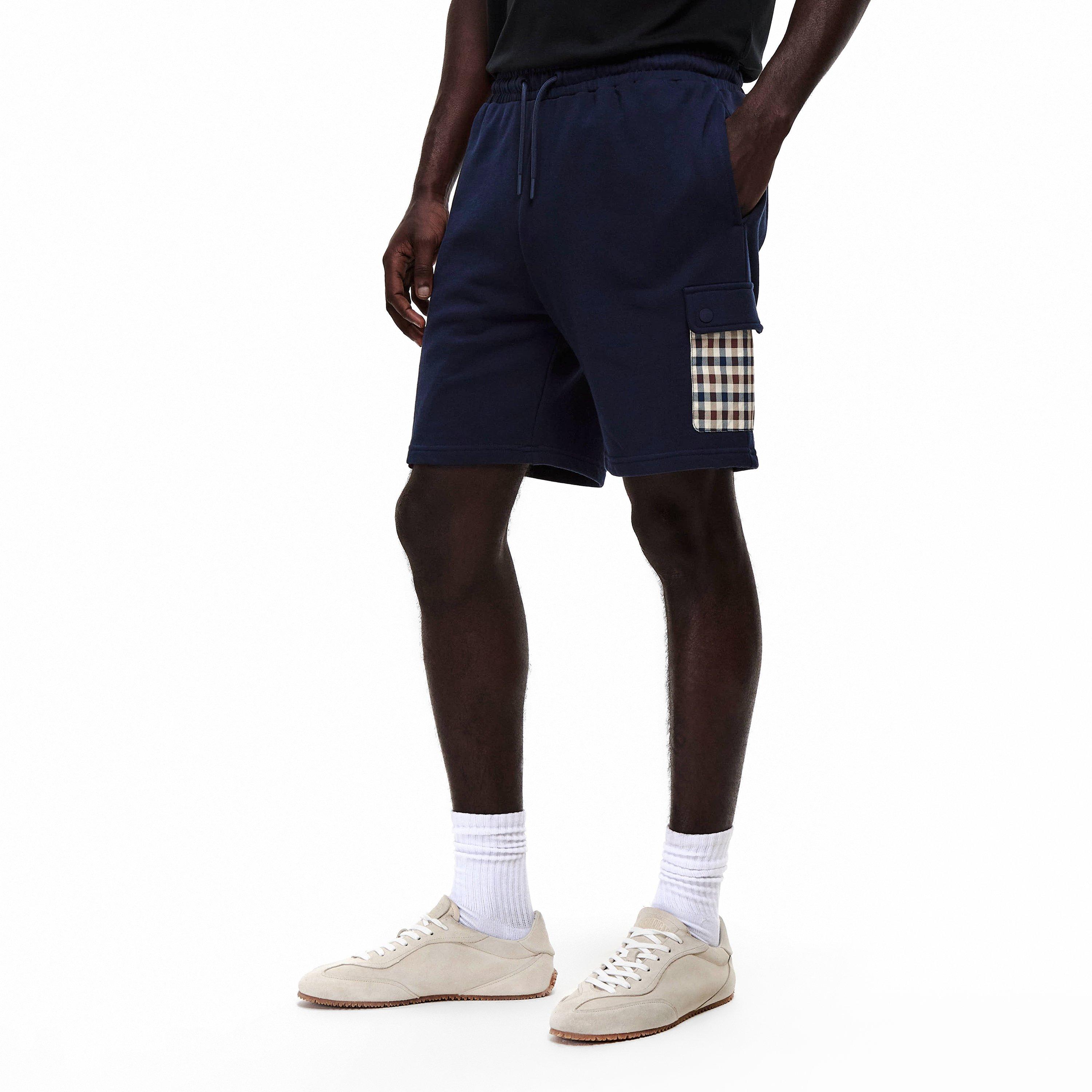 Navy - Aquascutum - AquAct Lam Pkt Short Sn62 - 3