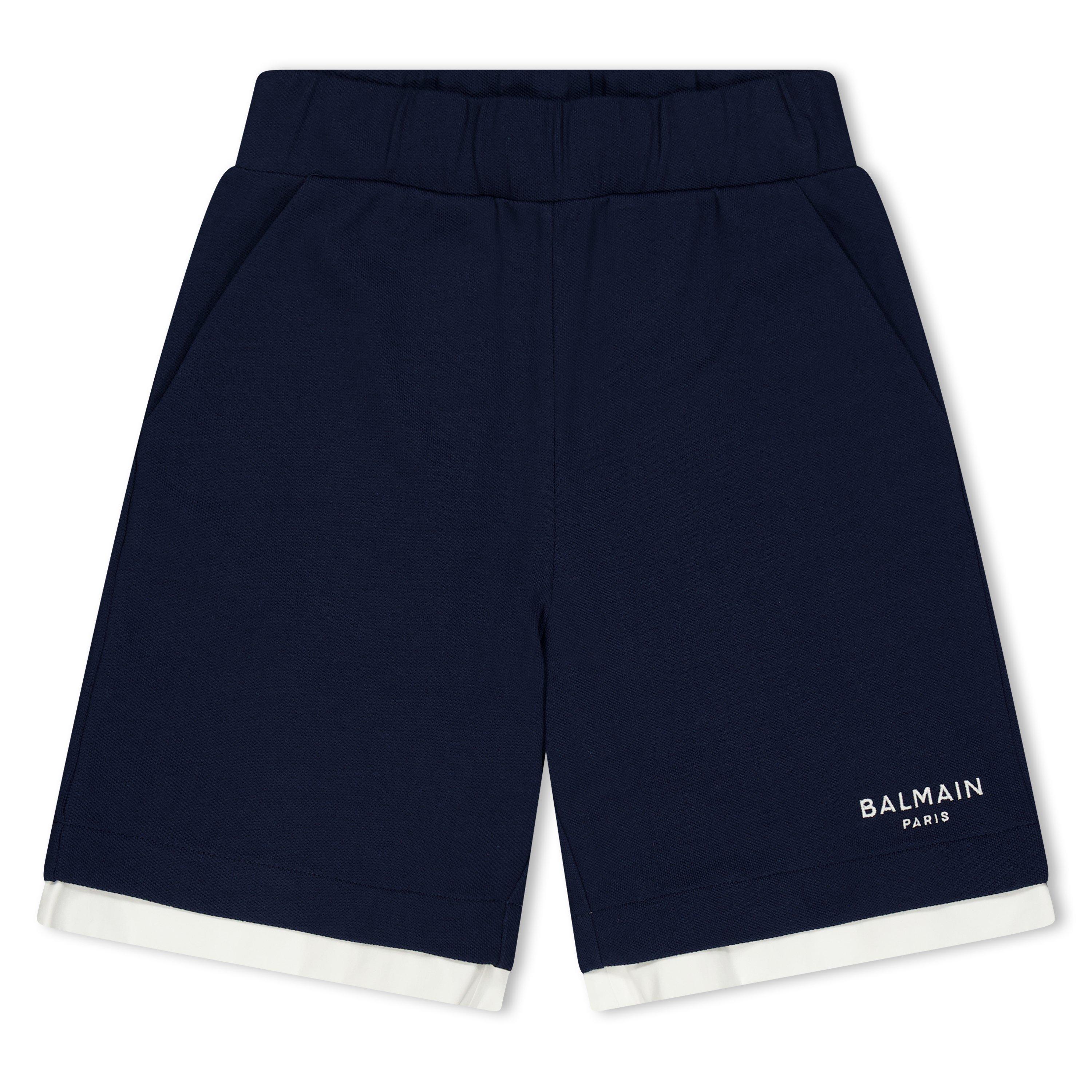 Navy 617BC - Balmain - Balmain Logo Shorts Jn61 - 1