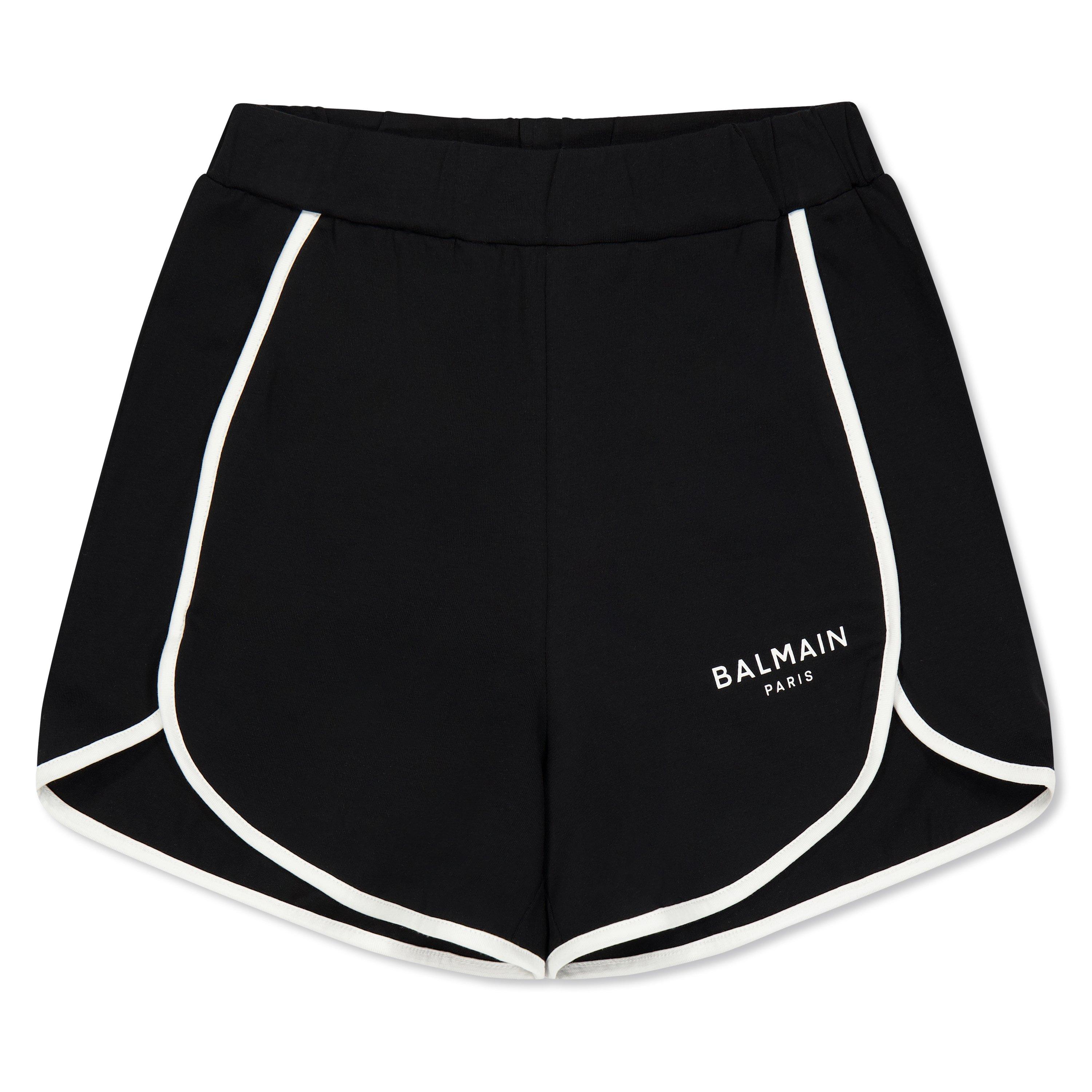 Balmain Kids' Fleece Jogger Shorts - Black 930BC - Size 10Y