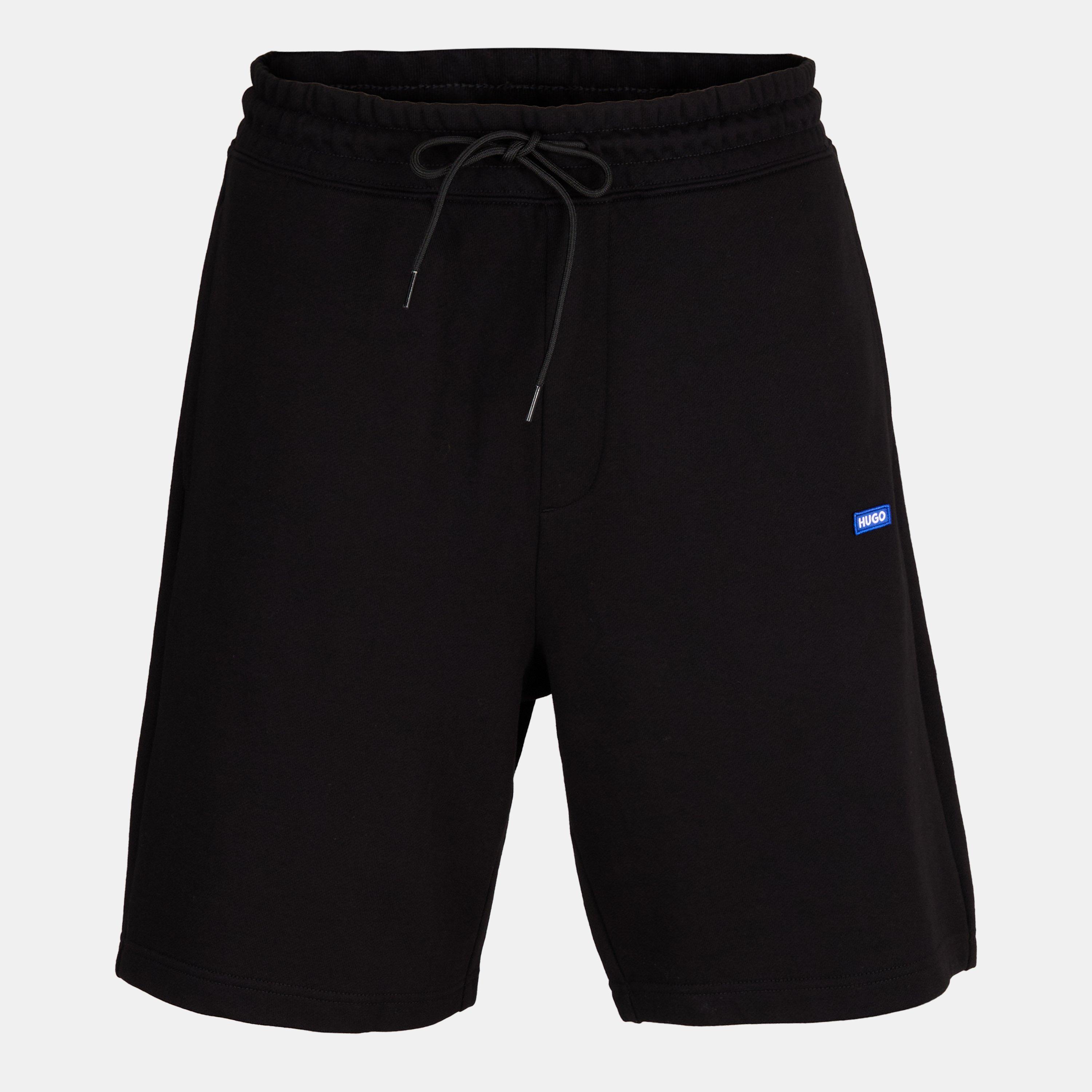 Black - Hugo - Men's Nasensio Fleece Jogger Shorts - 1