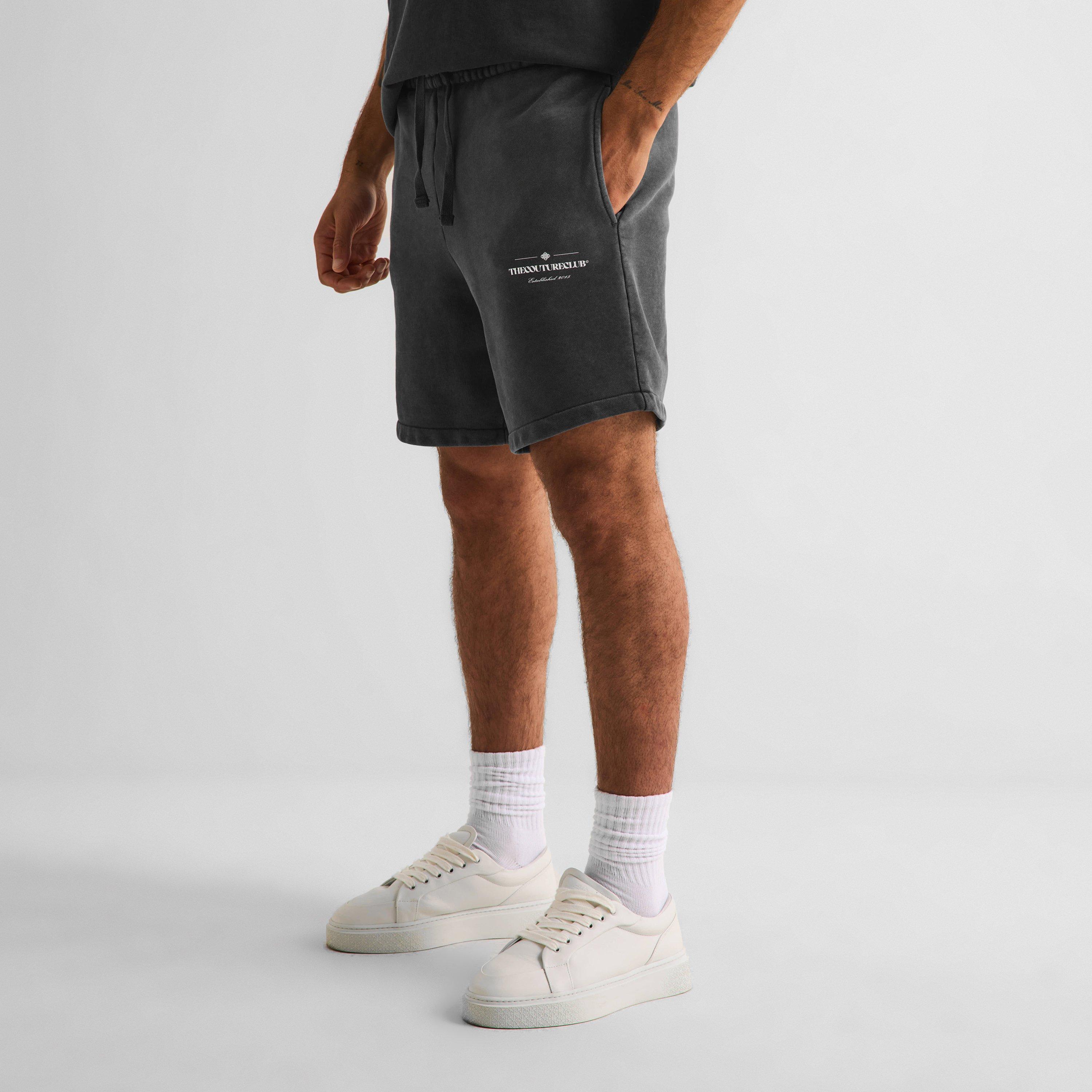 Black - The Couture Club - Mens Copyright Multi Graphic Shorts - 3