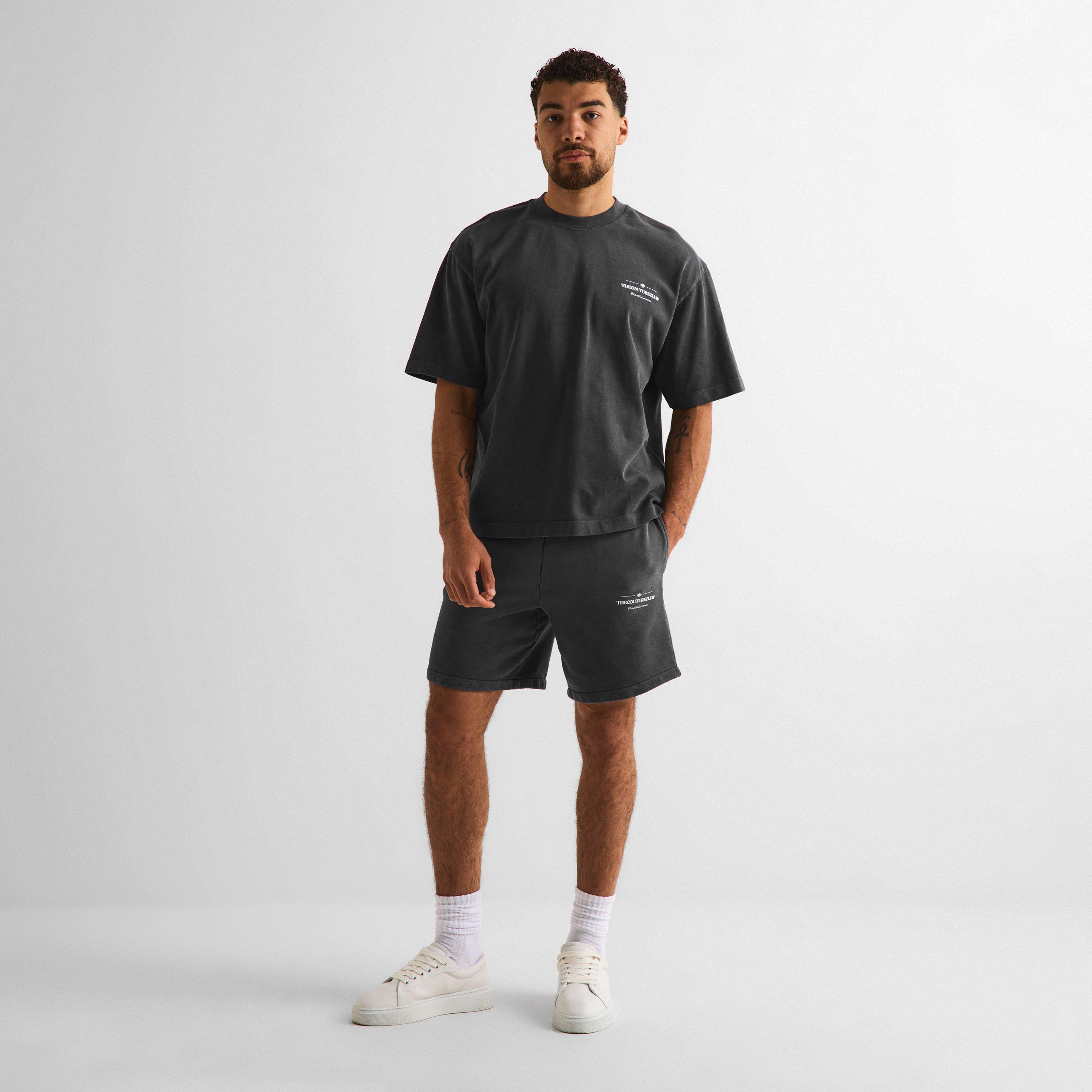 Black - The Couture Club - Mens Copyright Multi Graphic Shorts - 6