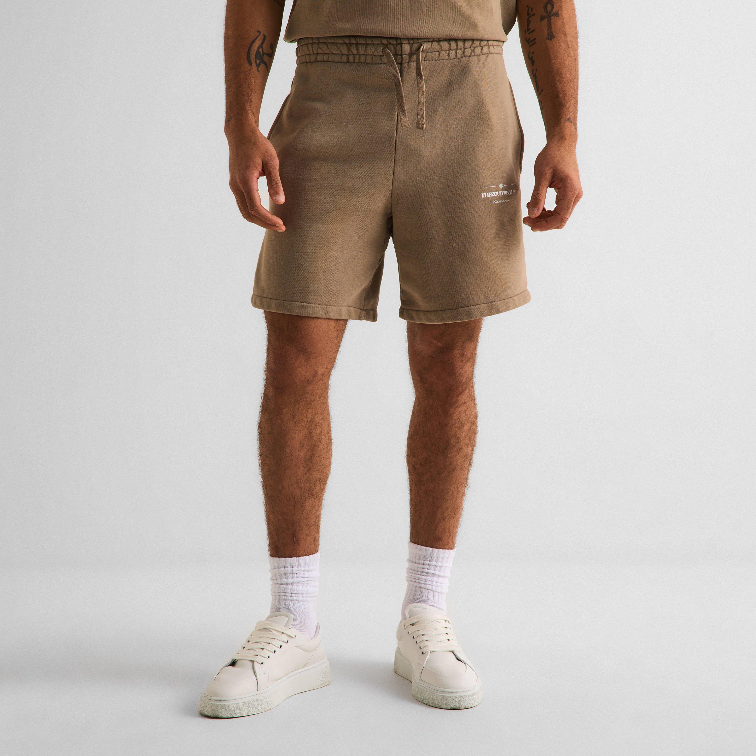 Biege - The Couture Club - Mens Copyright Multi Graphic Shorts - 3