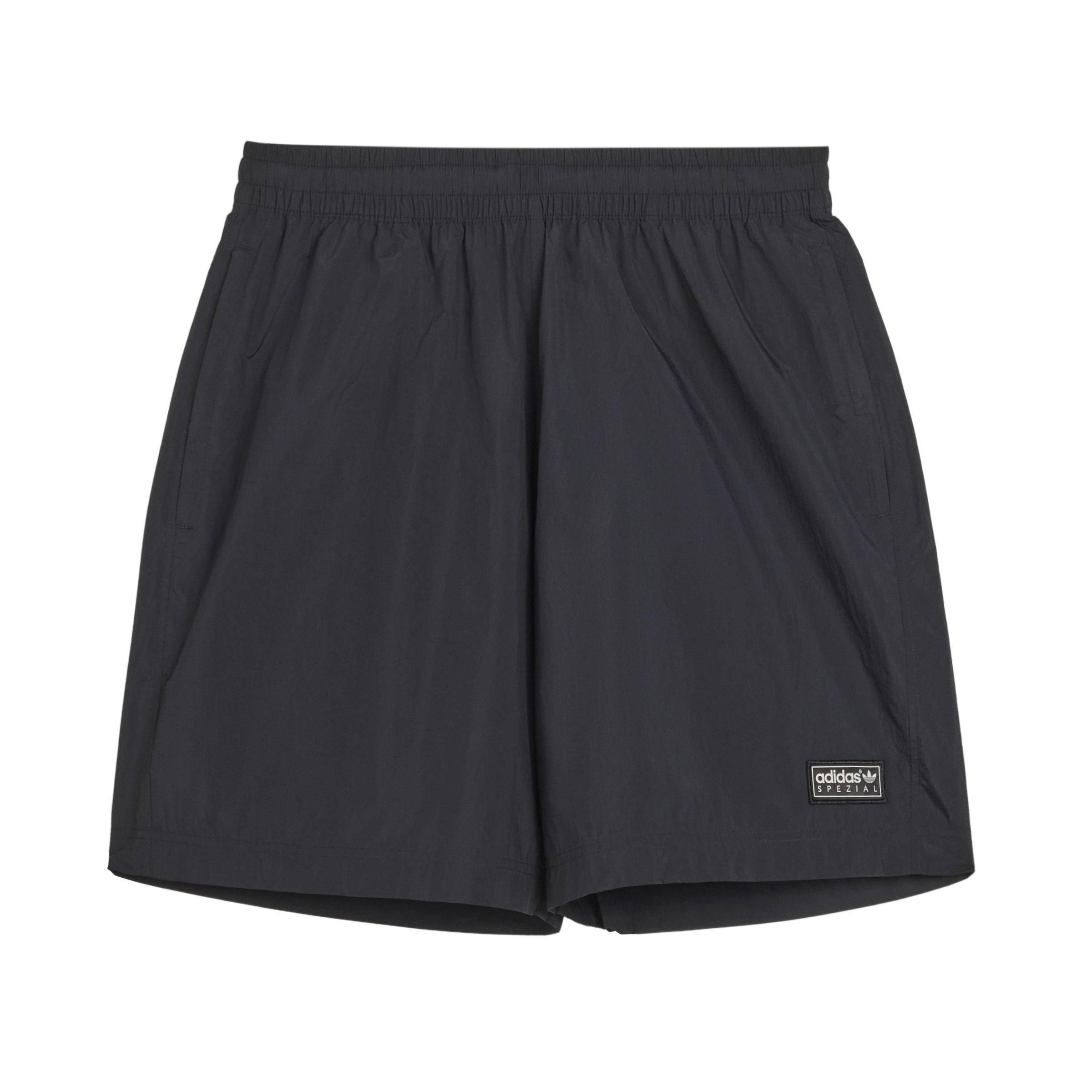 Black - adidas - SPZL Mens Hudswell S Fleece Jogger Shorts - 1