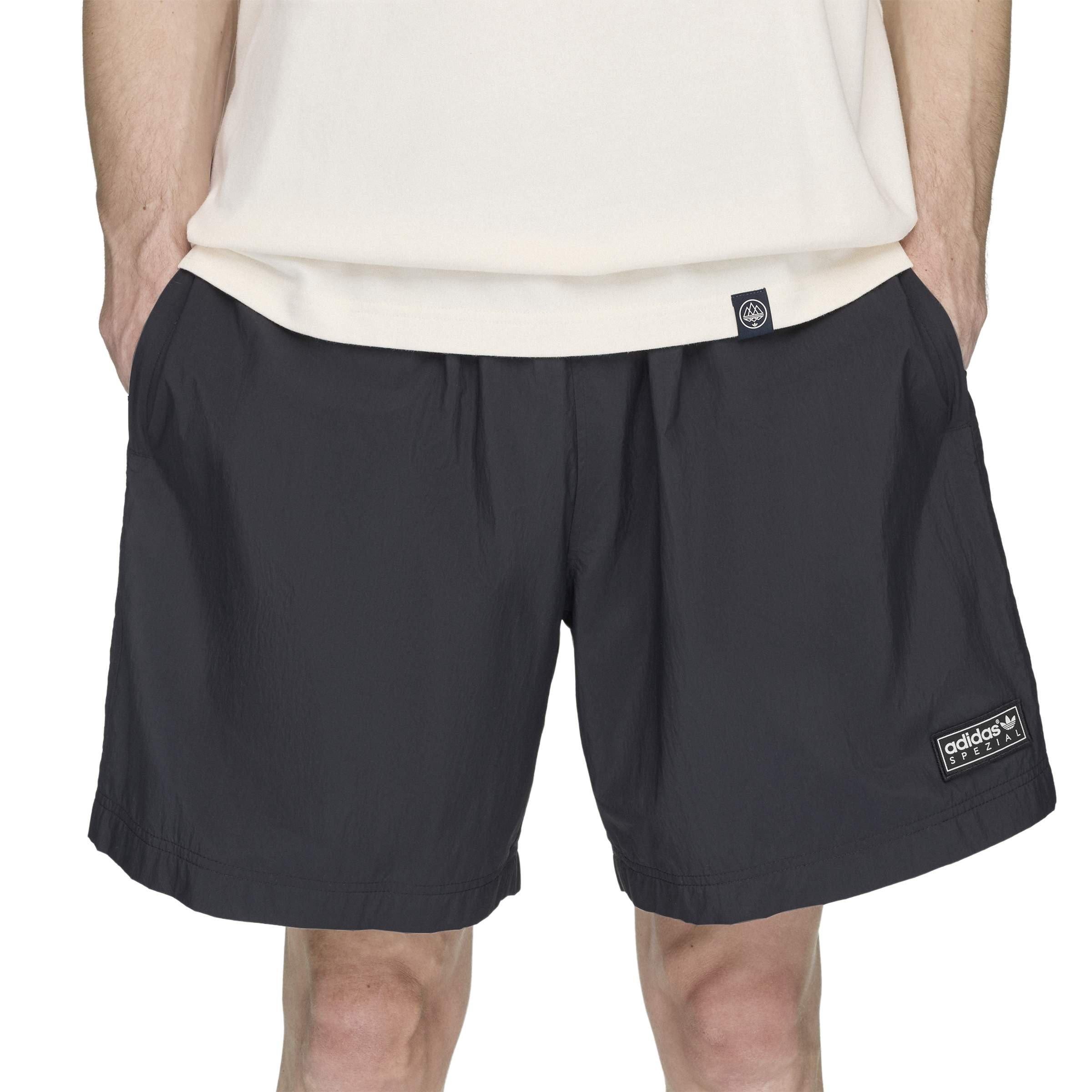Black - adidas - SPZL Mens Hudswell S Fleece Jogger Shorts - 3