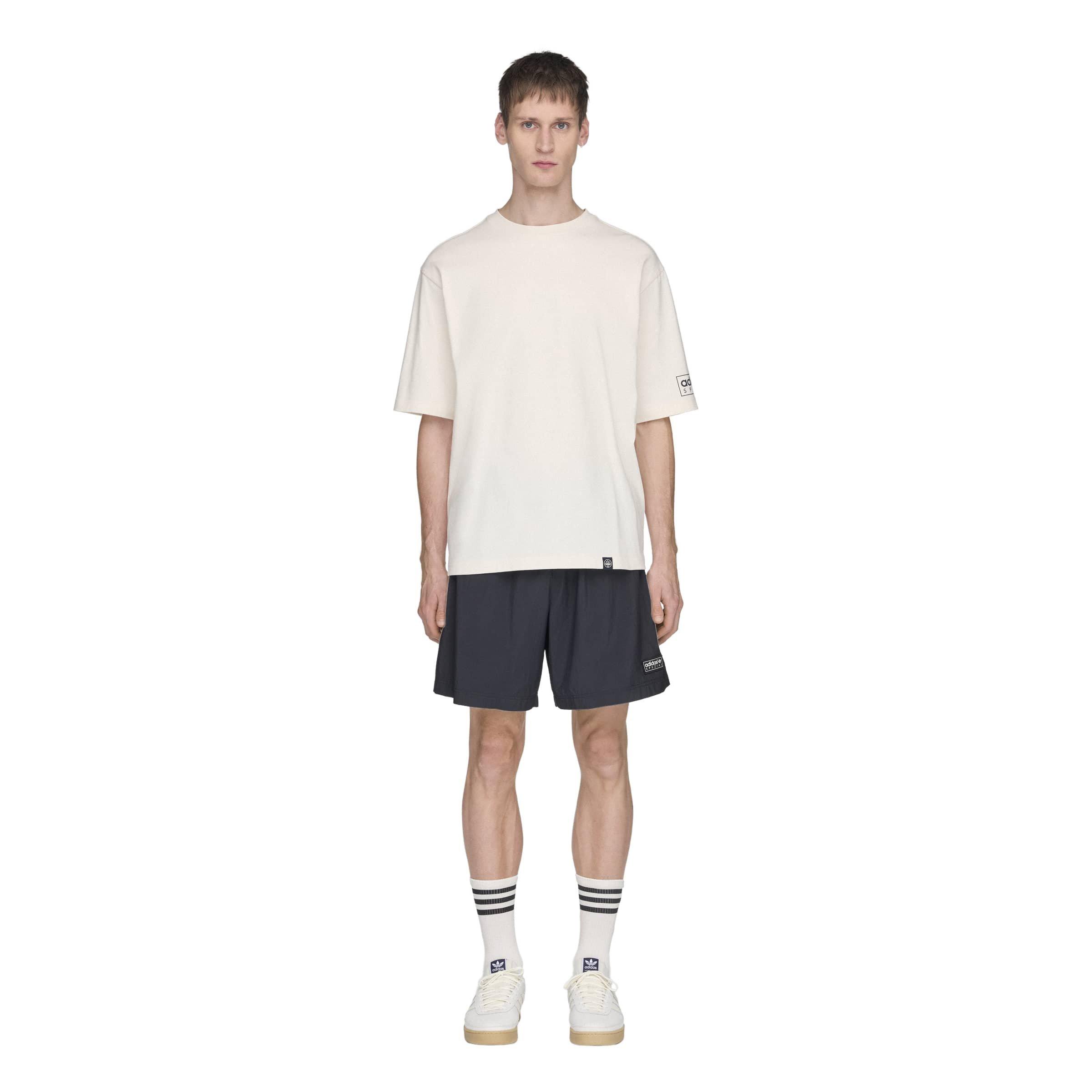 Black - adidas - SPZL Mens Hudswell S Fleece Jogger Shorts - 6