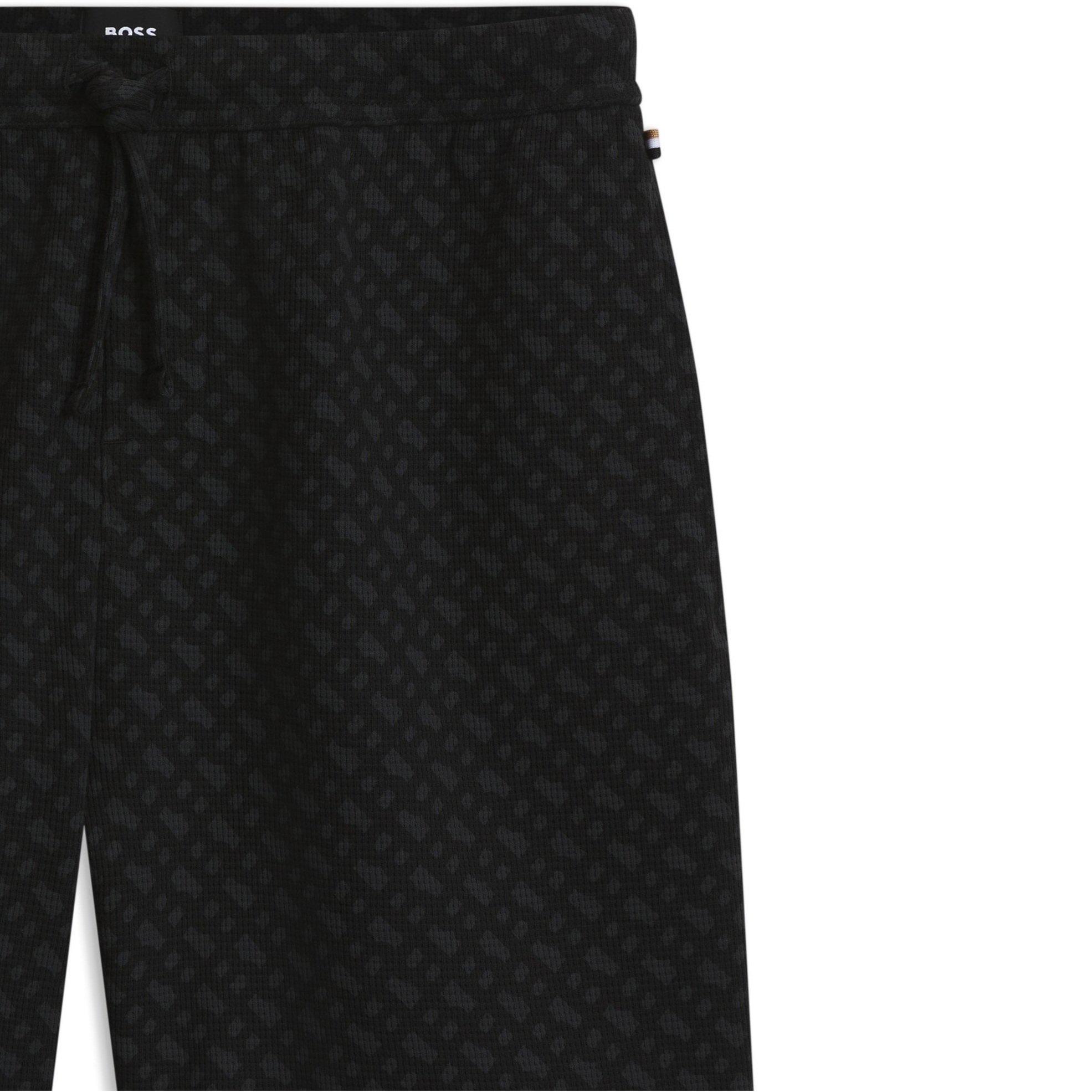 Black 002 - Boss - BW Waff AOP Shorts Sn64 - 2