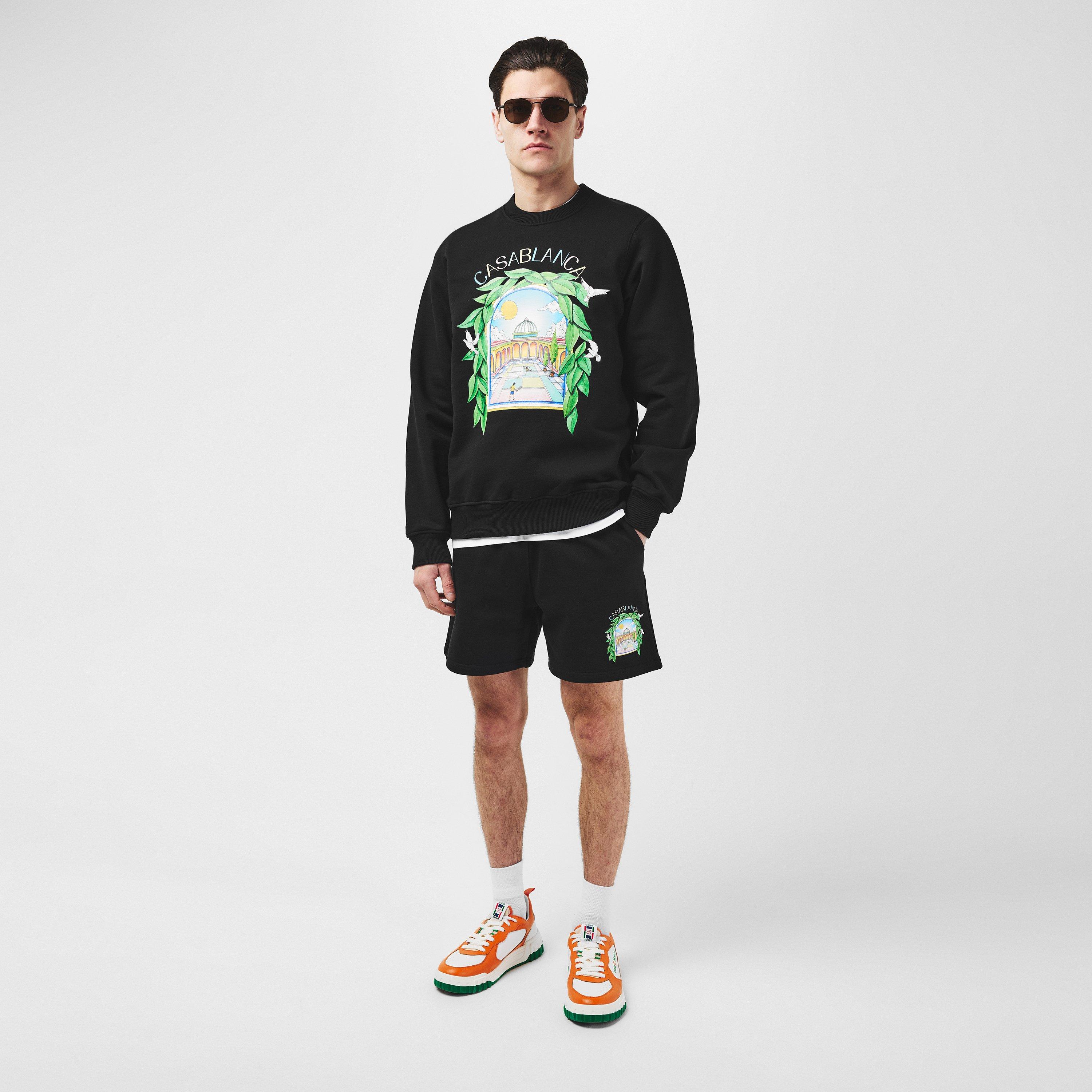 Black - Casablanca - Men's Larche Jogger Shorts - 4