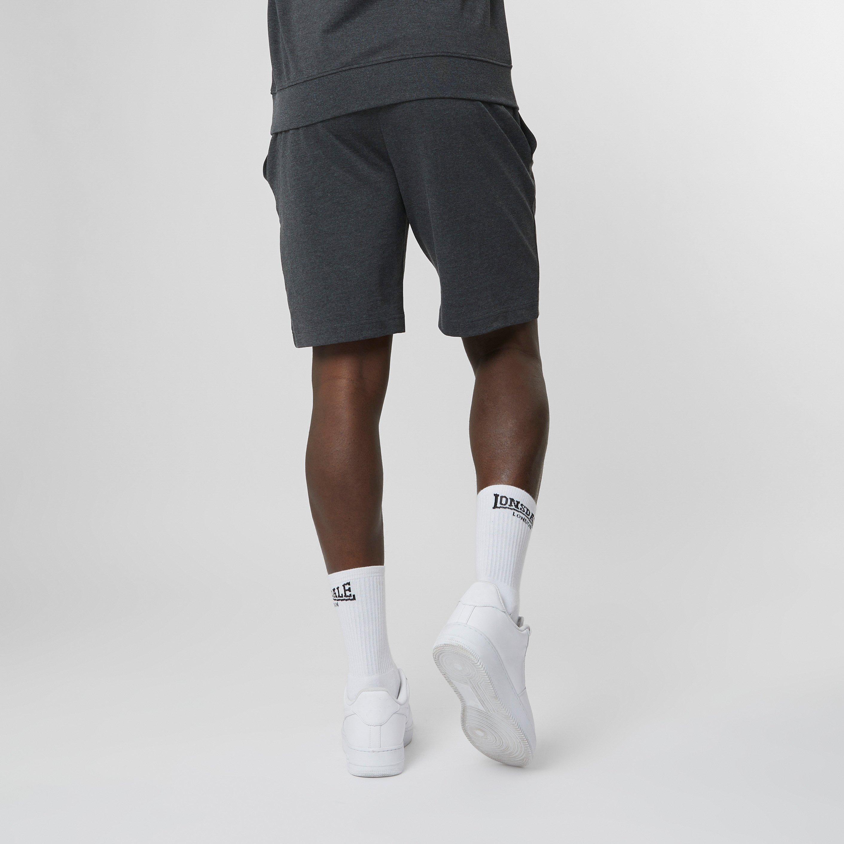 Charcoal Marl - Lonsdale - Lightweight Jersey Lounge Shorts - 2