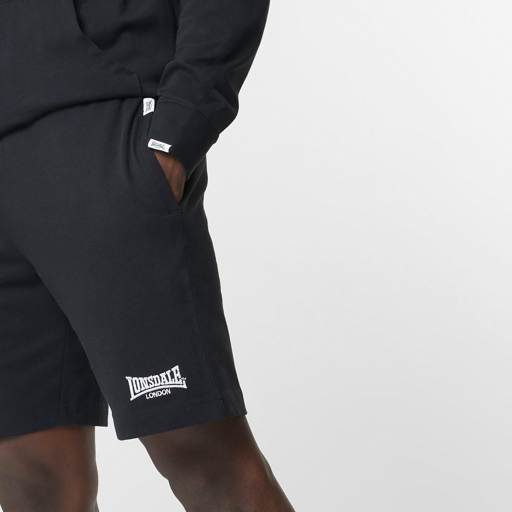 Black - Lonsdale - Jersey Lounge Shorts - 3