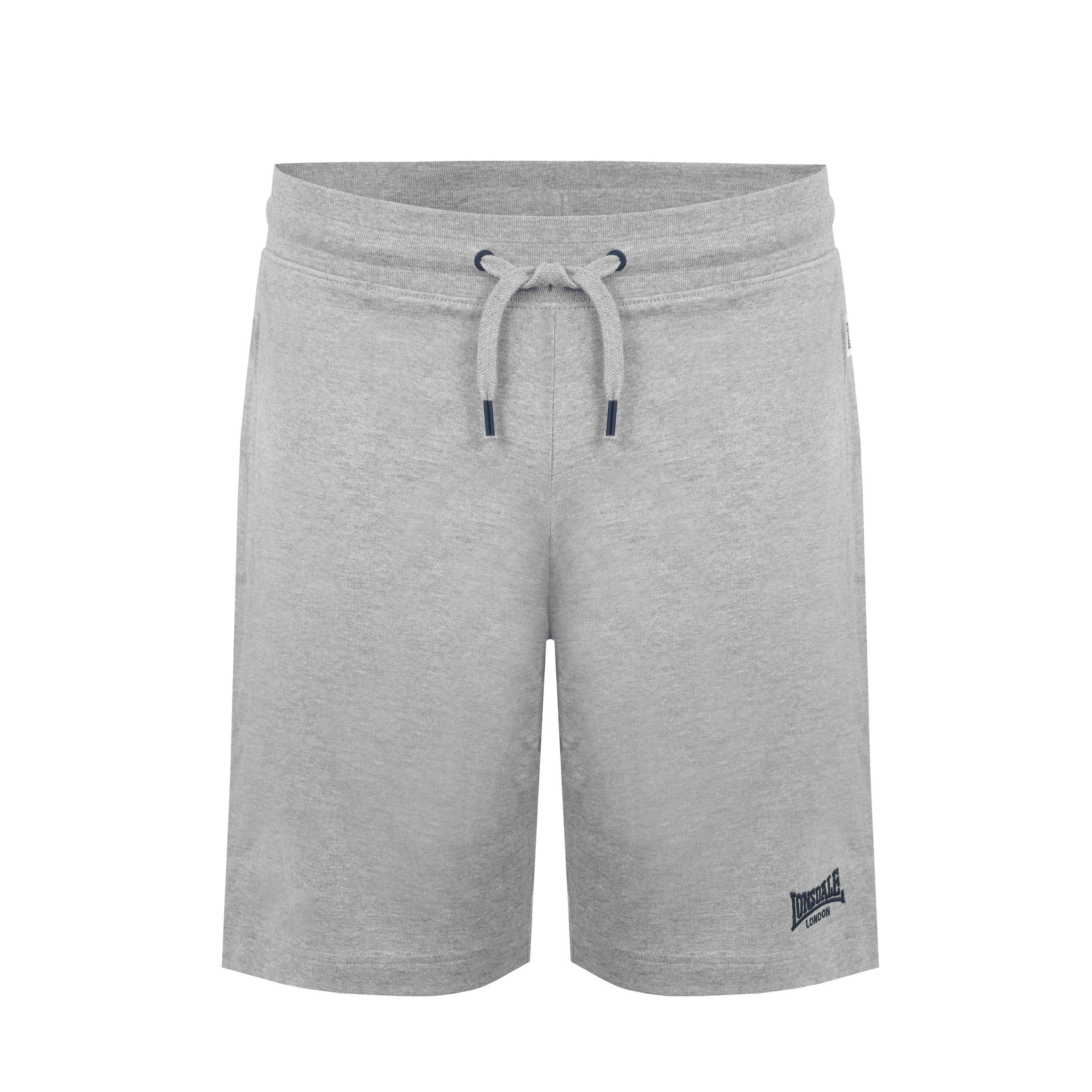 Lonsdale Men's Lightweight Jersey Lounge Shorts - Light Heather - S