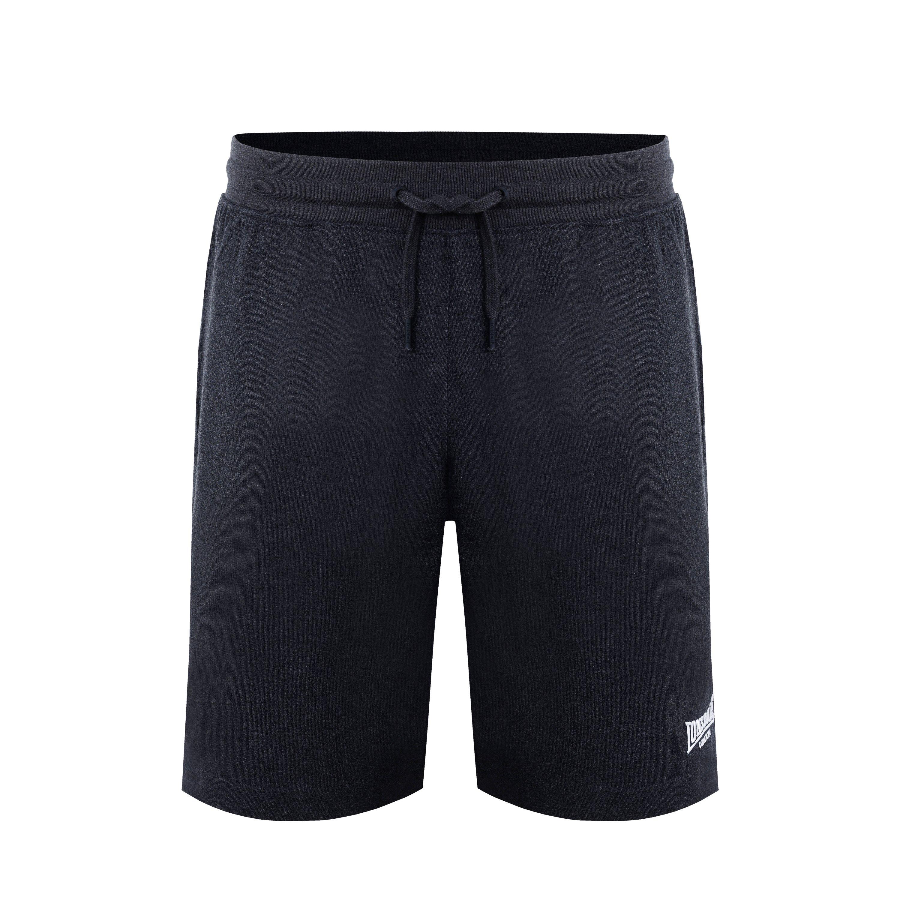 Lonsdale Men's Lightweight Jersey Lounge Shorts - Charcoal Marl - 4XL