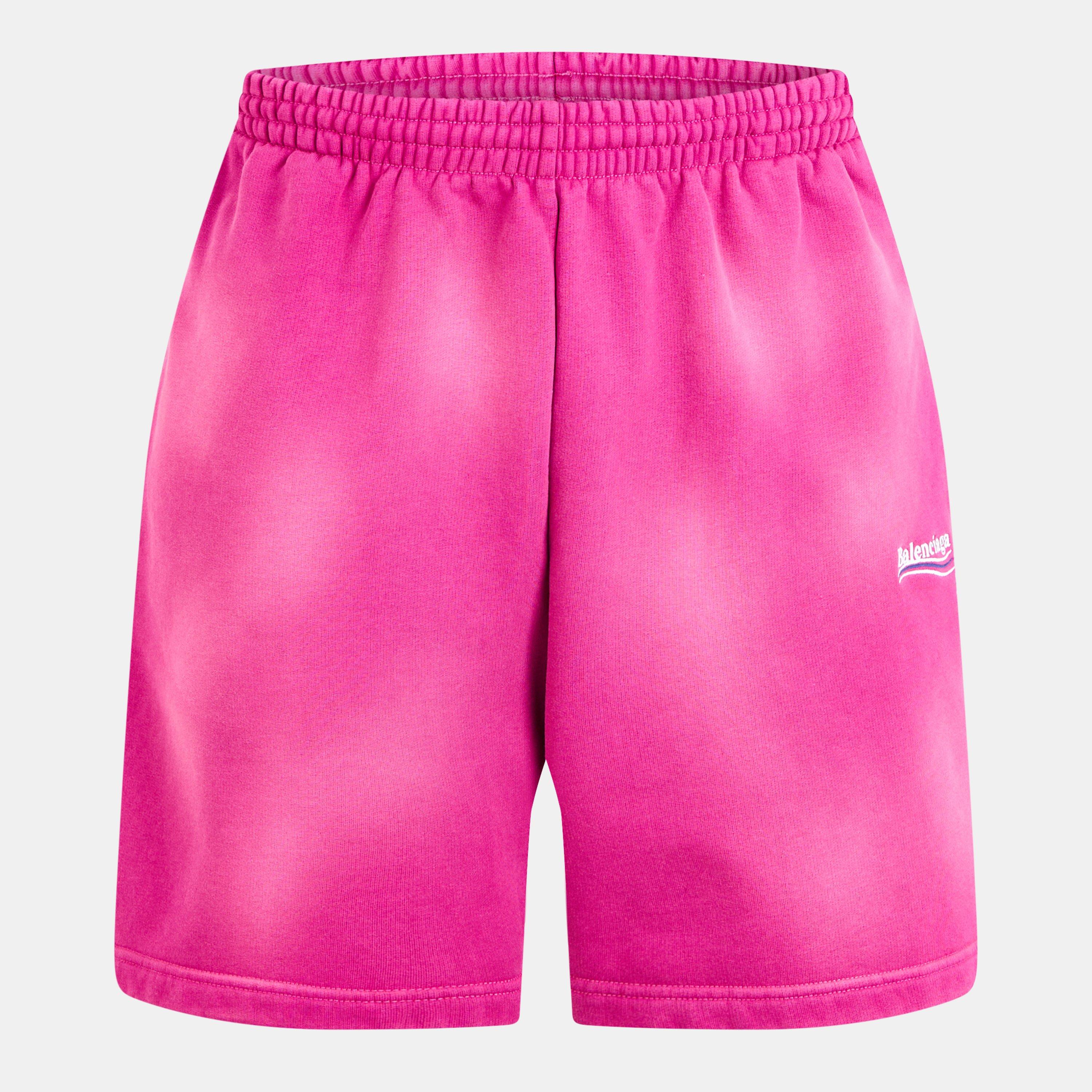 Dark Fuschia/Wt - Balenciaga - Political Sweat Shorts - 1