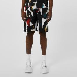 Alexander McQueen Watercolour Graffiti Shorts