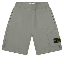 Stone Island Junior Logo Appliqued Cotton Jersey Shorts