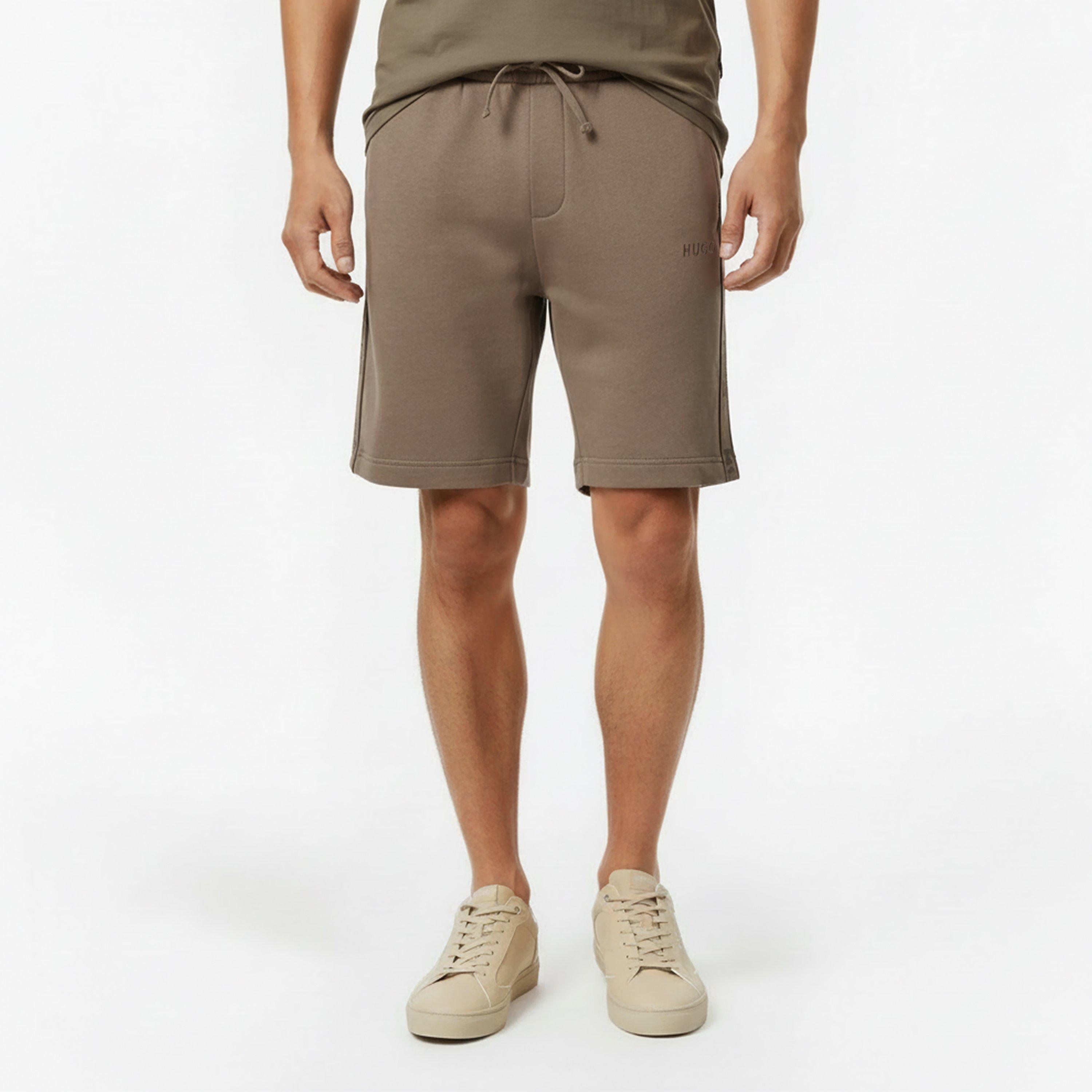 Beige 219 - Hugo - Mens HUGO Bodywear Sporty Logo Shorts with Logo Tape Detail - 3