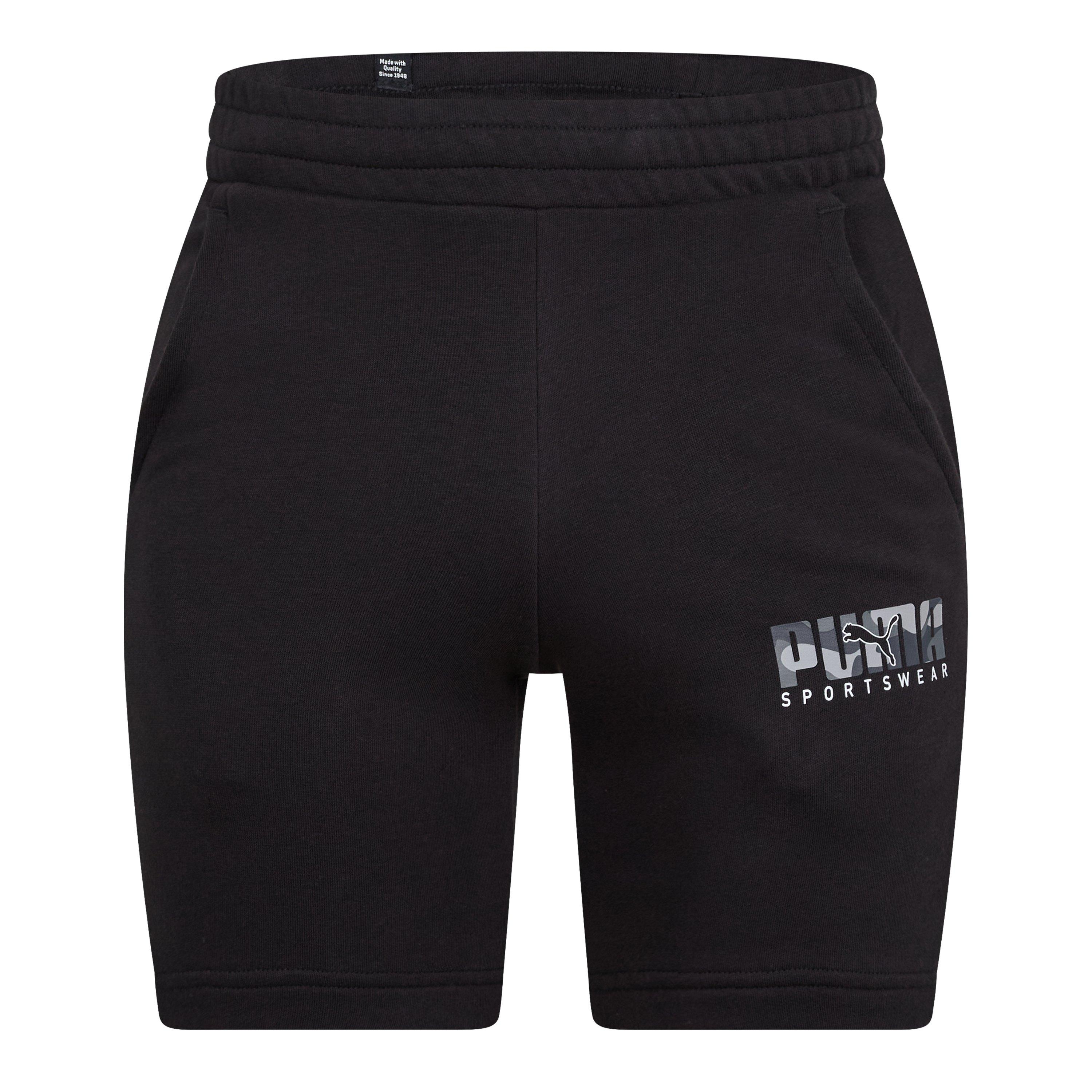 Puma Black - Puma - Men's Key Camo Graphic Fleece Jogger Shorts - 1