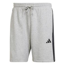 adidas Essentials 3 Stripe Fleece Shorts Mens