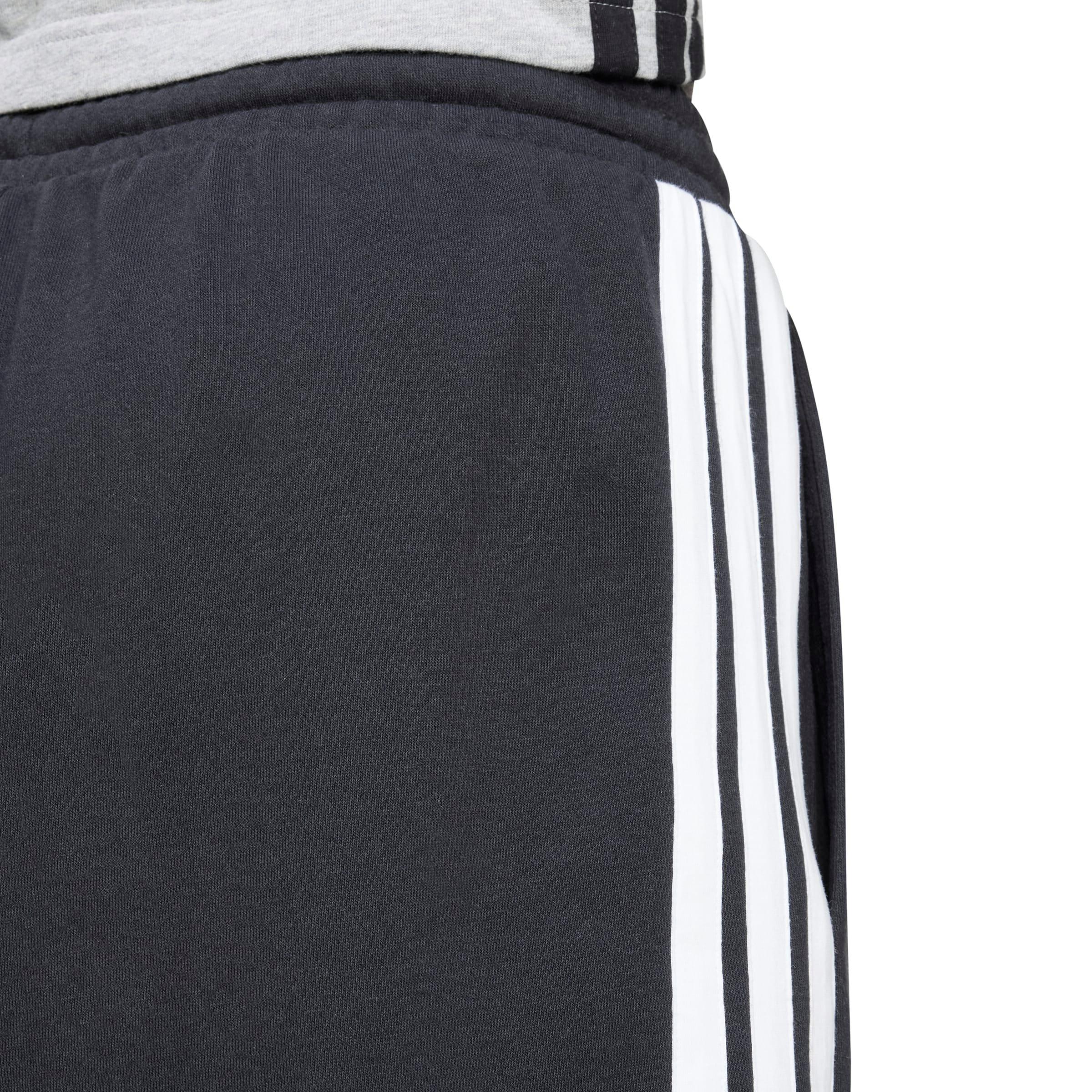 Schwarz/Weiß - adidas - Essentials 3 Stripe Fleece Shorts Mens - 5