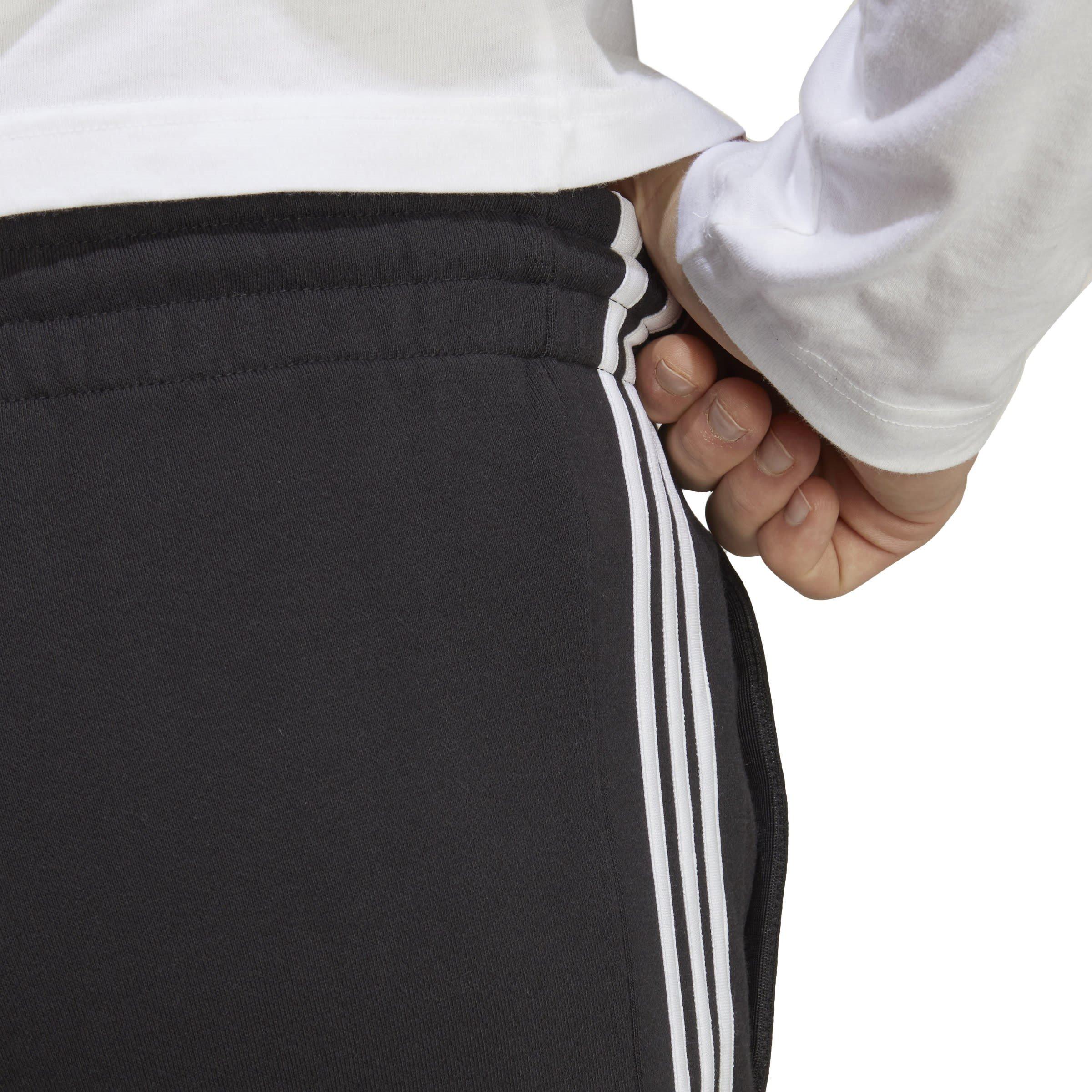 Schwarz/Weiß - adidas - Essentials 3 Stripe Fleece Shorts Mens - 8