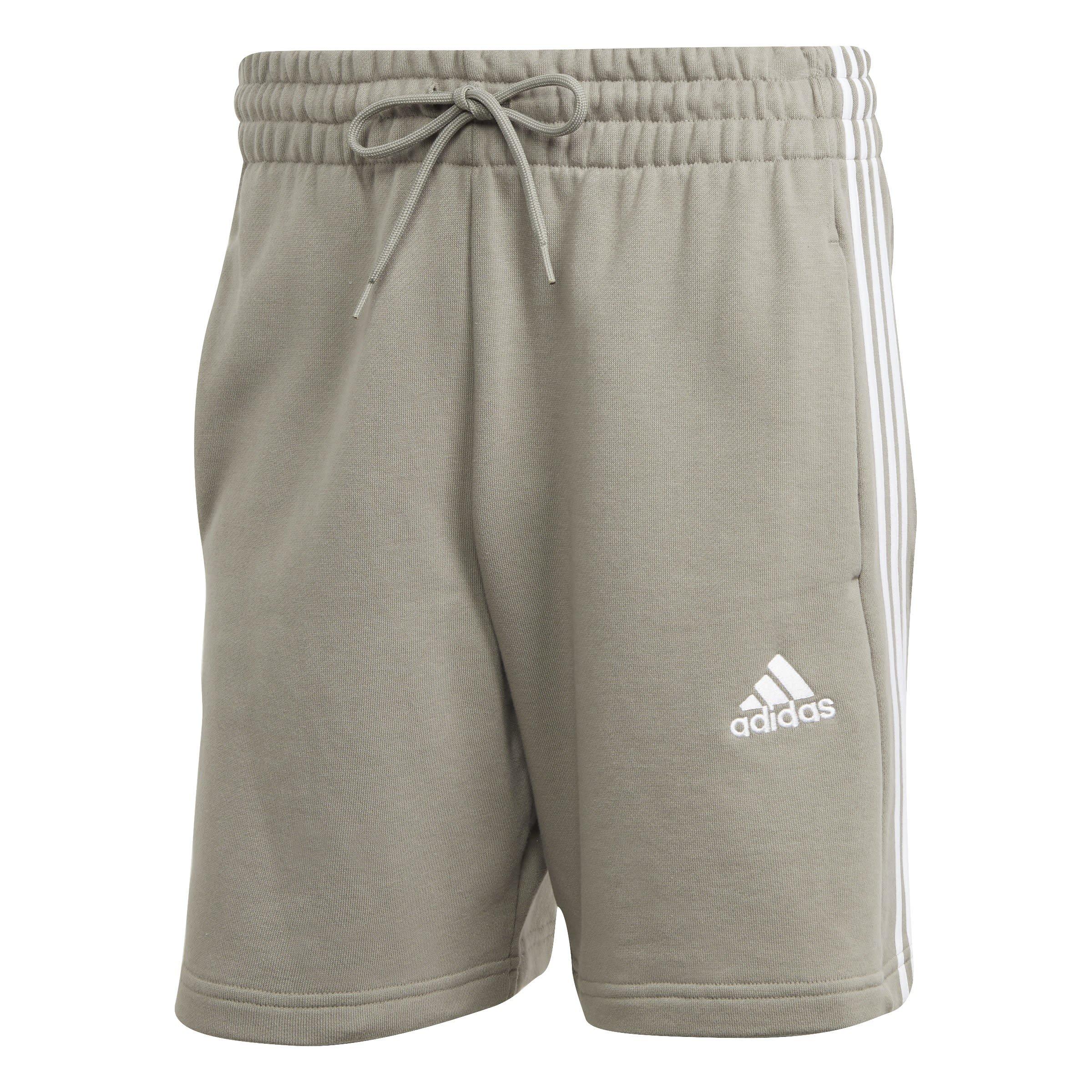adidas Essentials 3 Stripe Fleece Shorts Mens