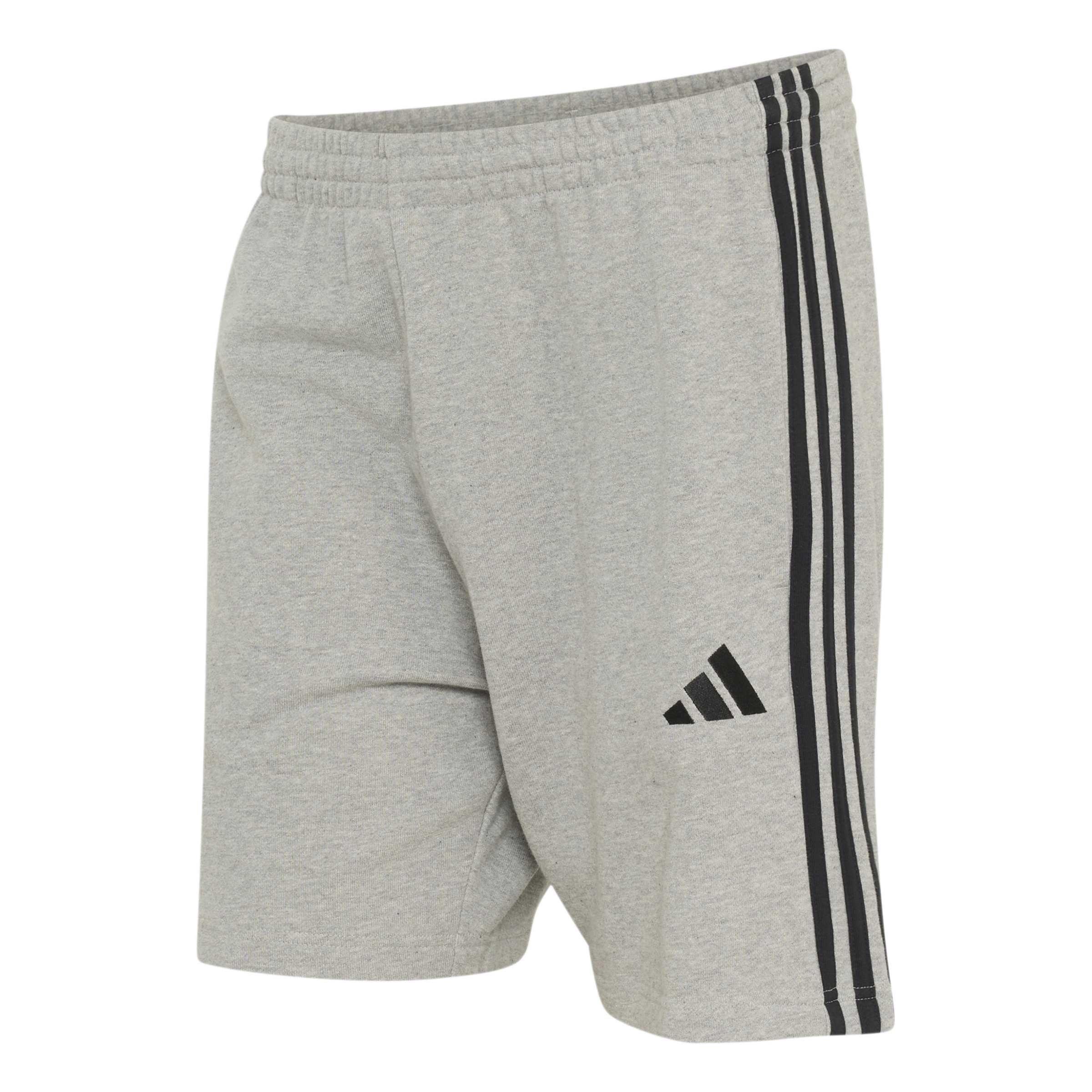 Essentials 3 Stripe Fleece Shorts Mens