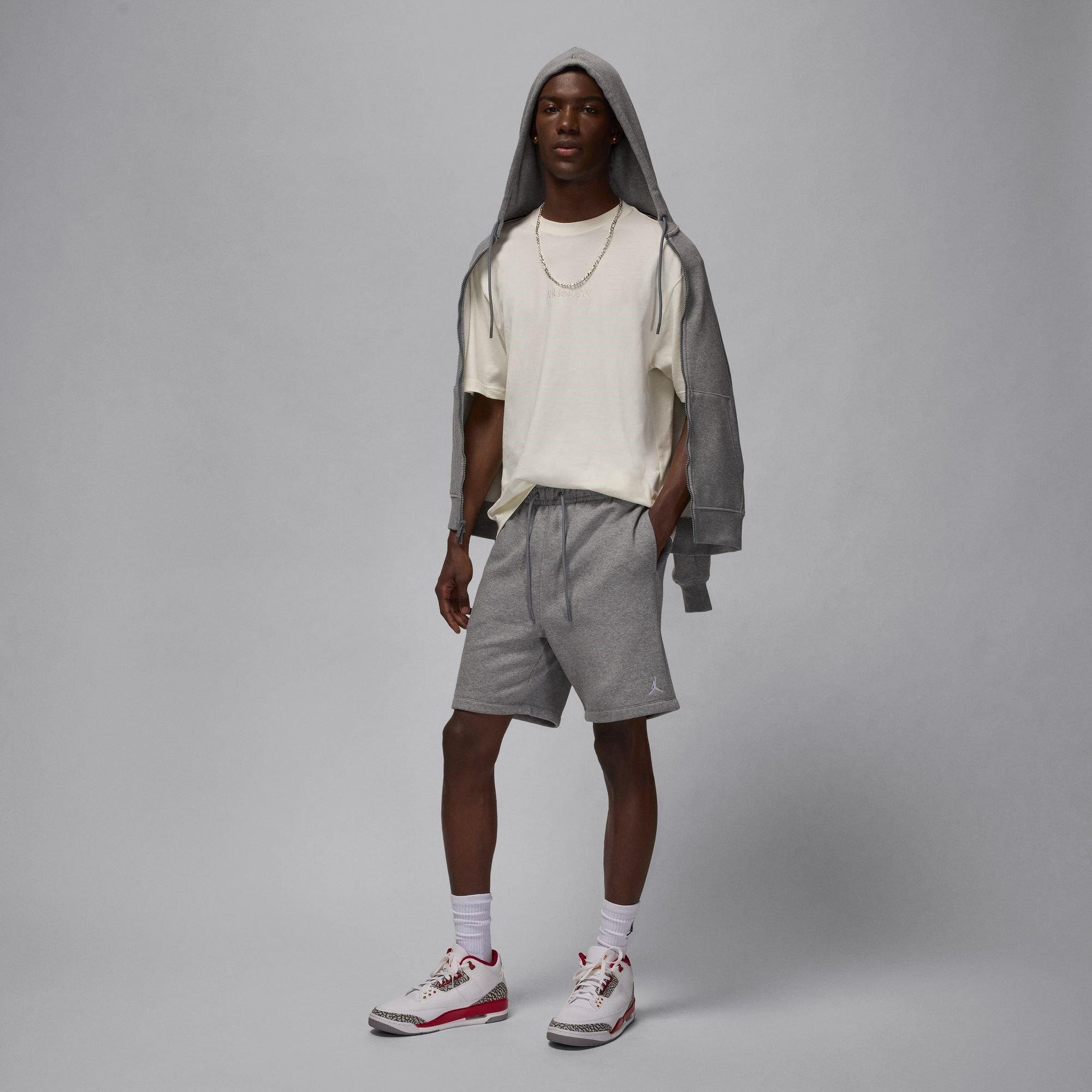 Carbon/White - Air Jordan - AJ Brooklyn Fleece Shorts Mens - 7