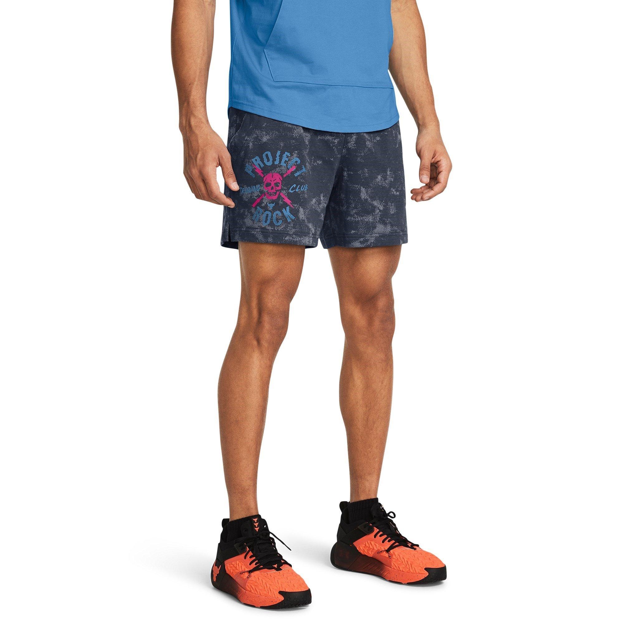 Grises - Under Armour - Men's All Over Print Fleece Jogger Shorts - 2