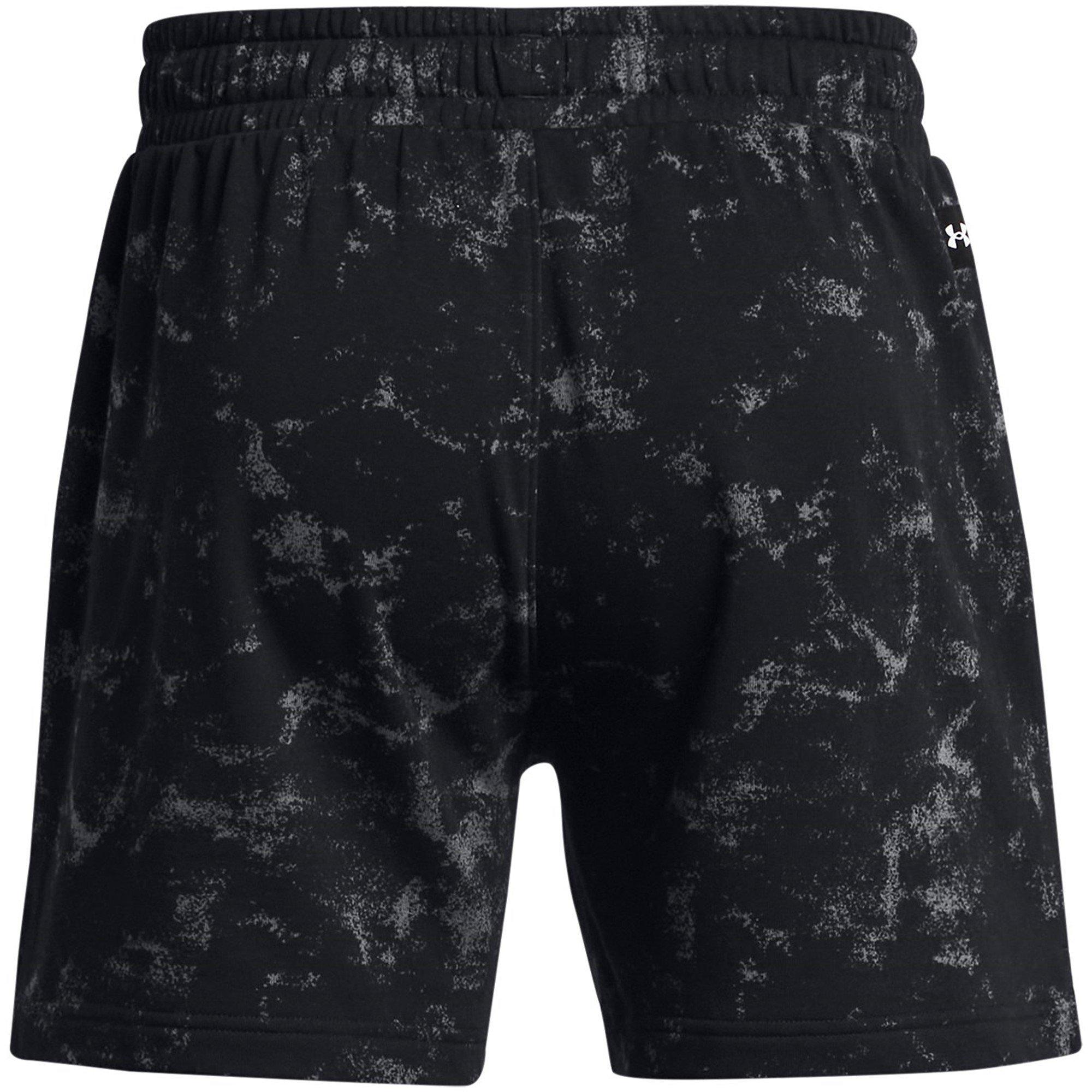 Black - Under Armour - All Over Print Fleece Jogger Shorts - 6