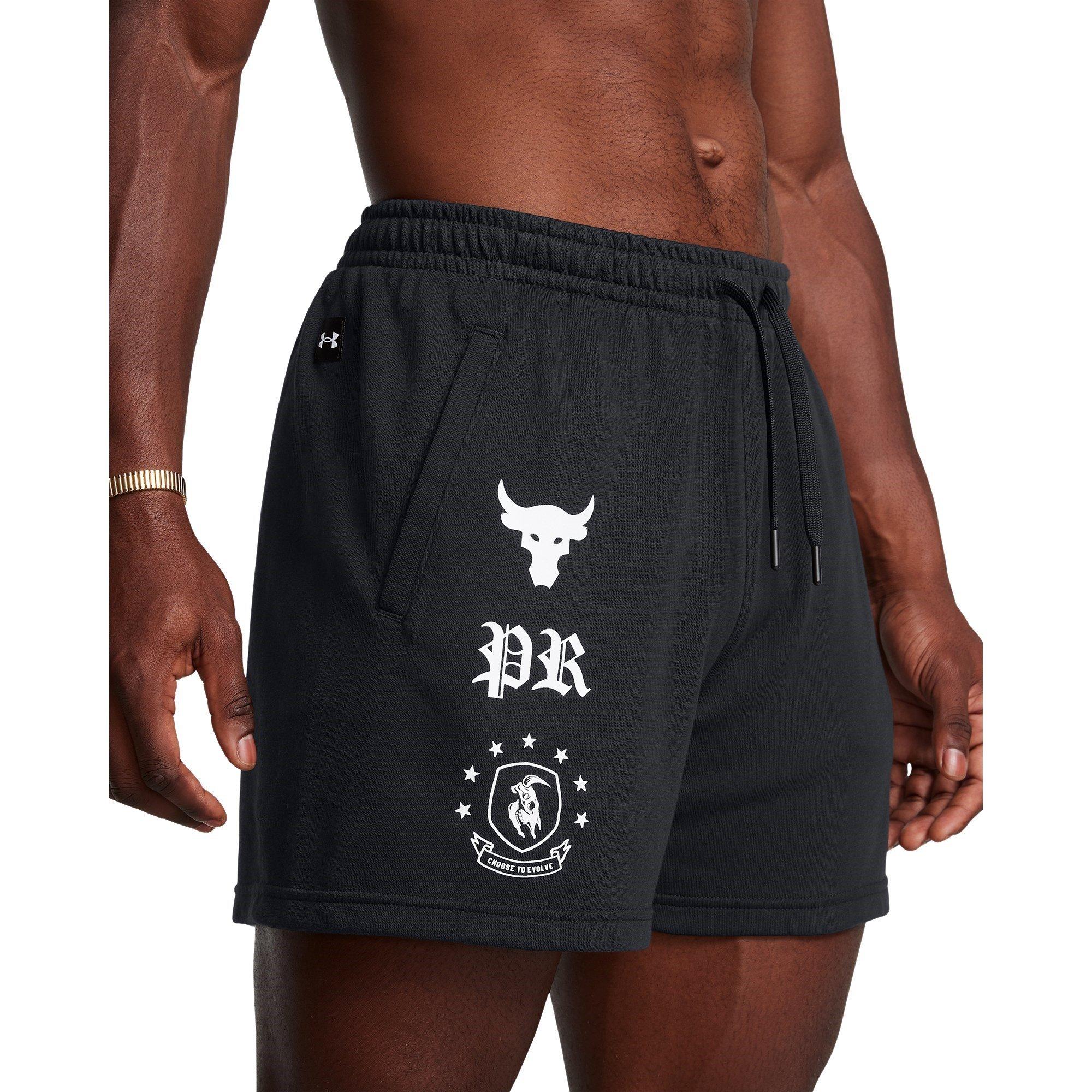 Schwarz - Under Armour - Terry Fleece Jogger Shorts - 5