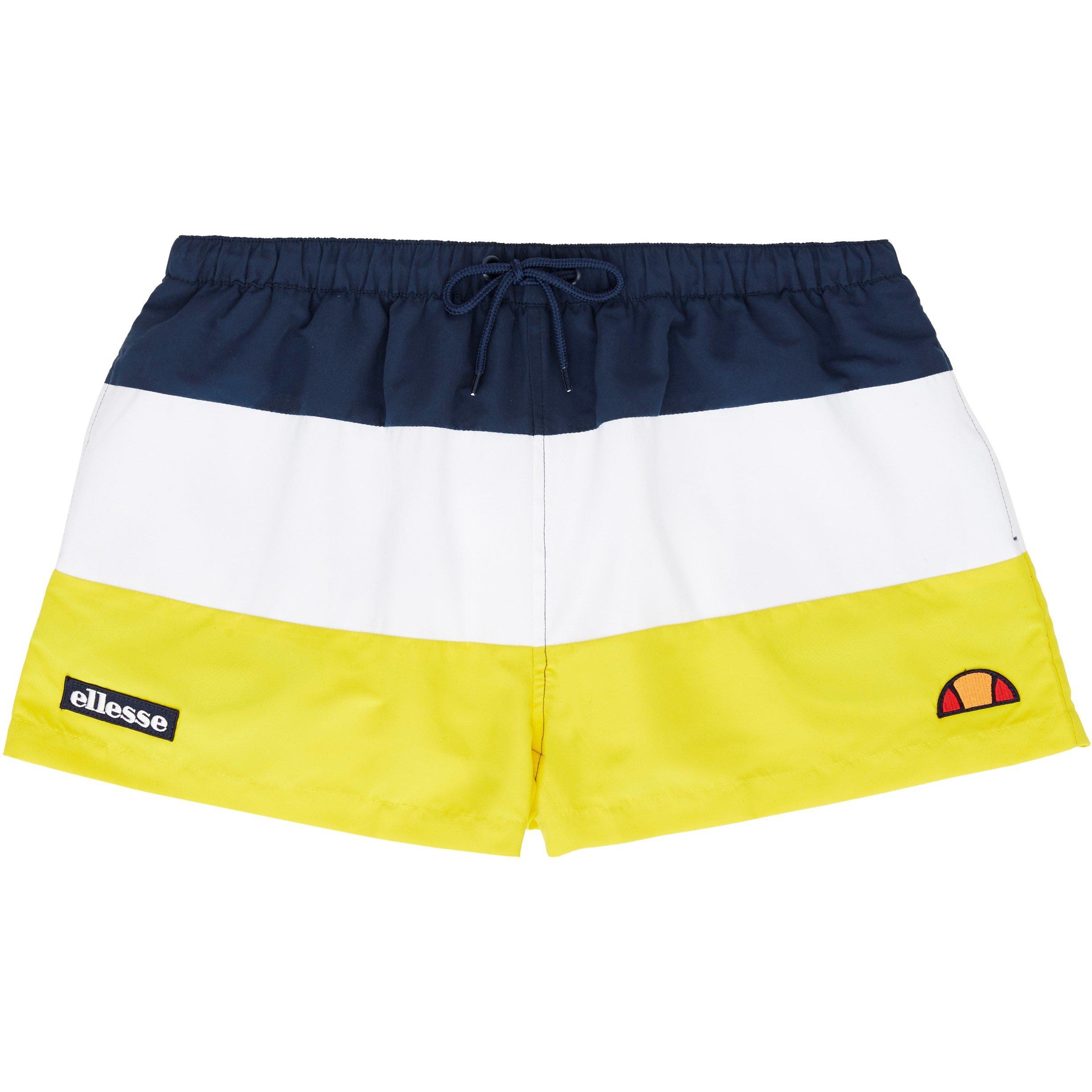 Ellesse Men's Cielo Fleece Jogger Shorts - Navy/White/Yllw - Small