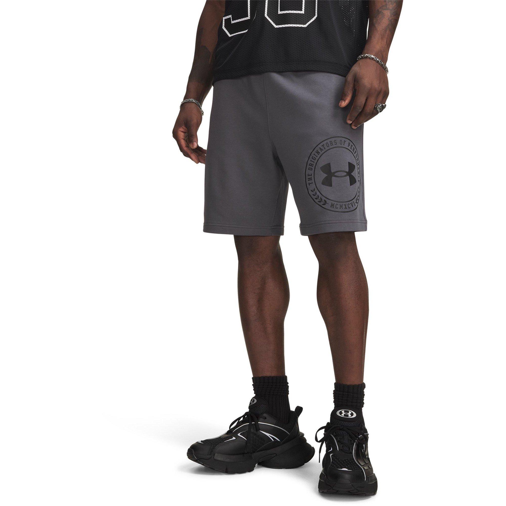 Under Armour Men's Fleece Jogger Shorts - Grey/Black - L
