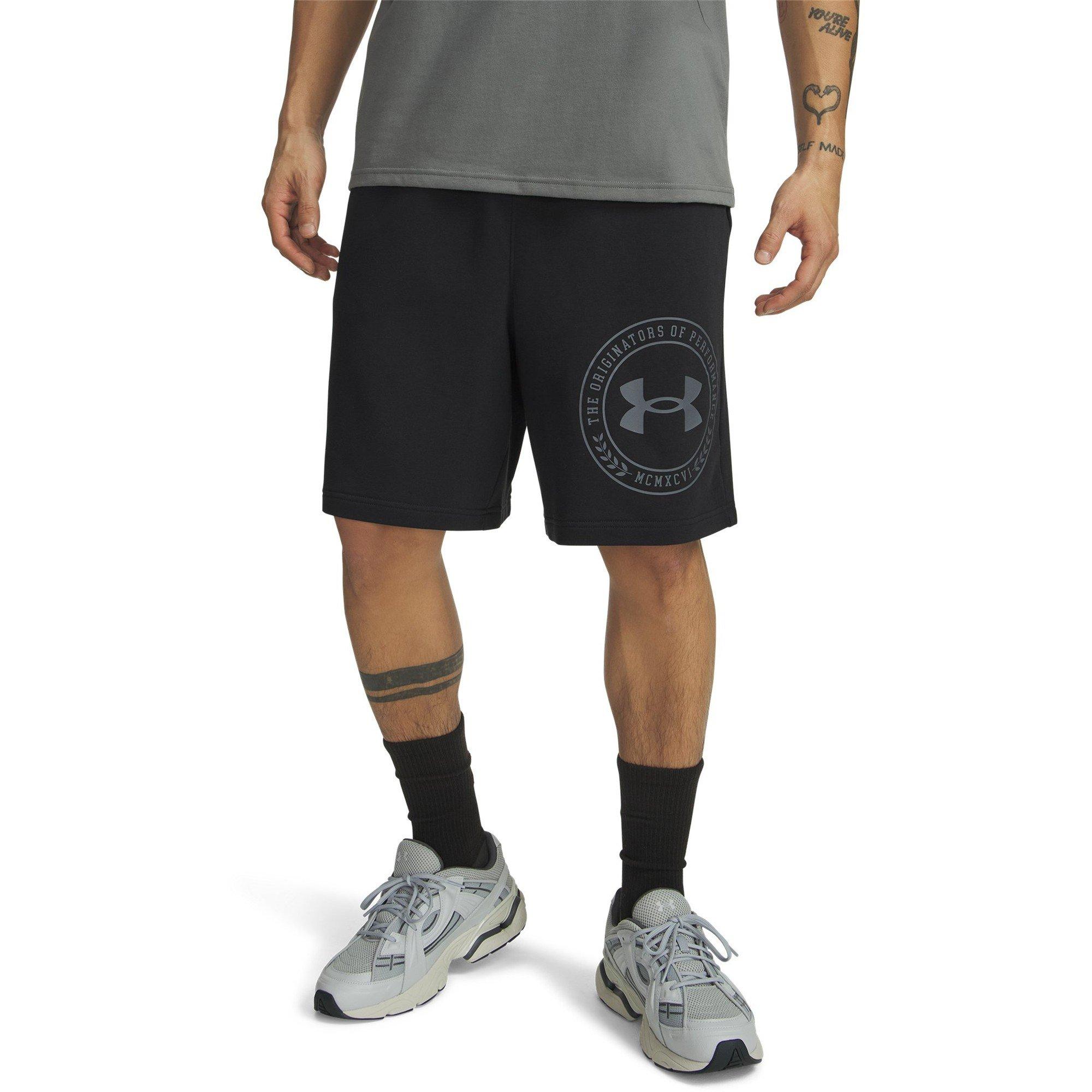 Black/Black - Under Armour - Men's Fleece Jogger Shorts - 1