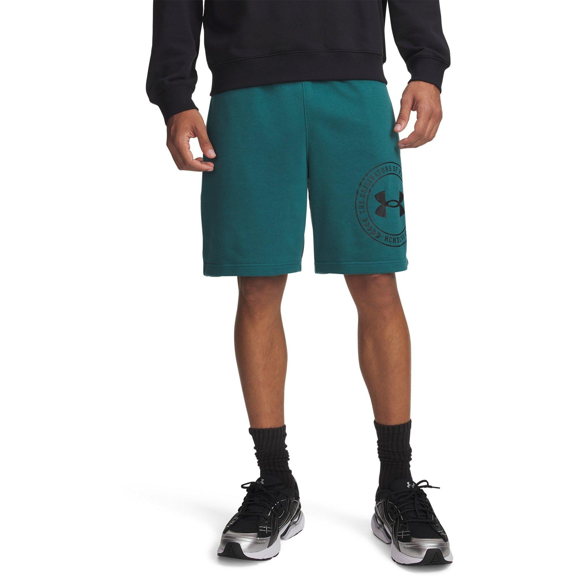 Under Armour Men's Fleece Jogger Shorts - Green/Black - M