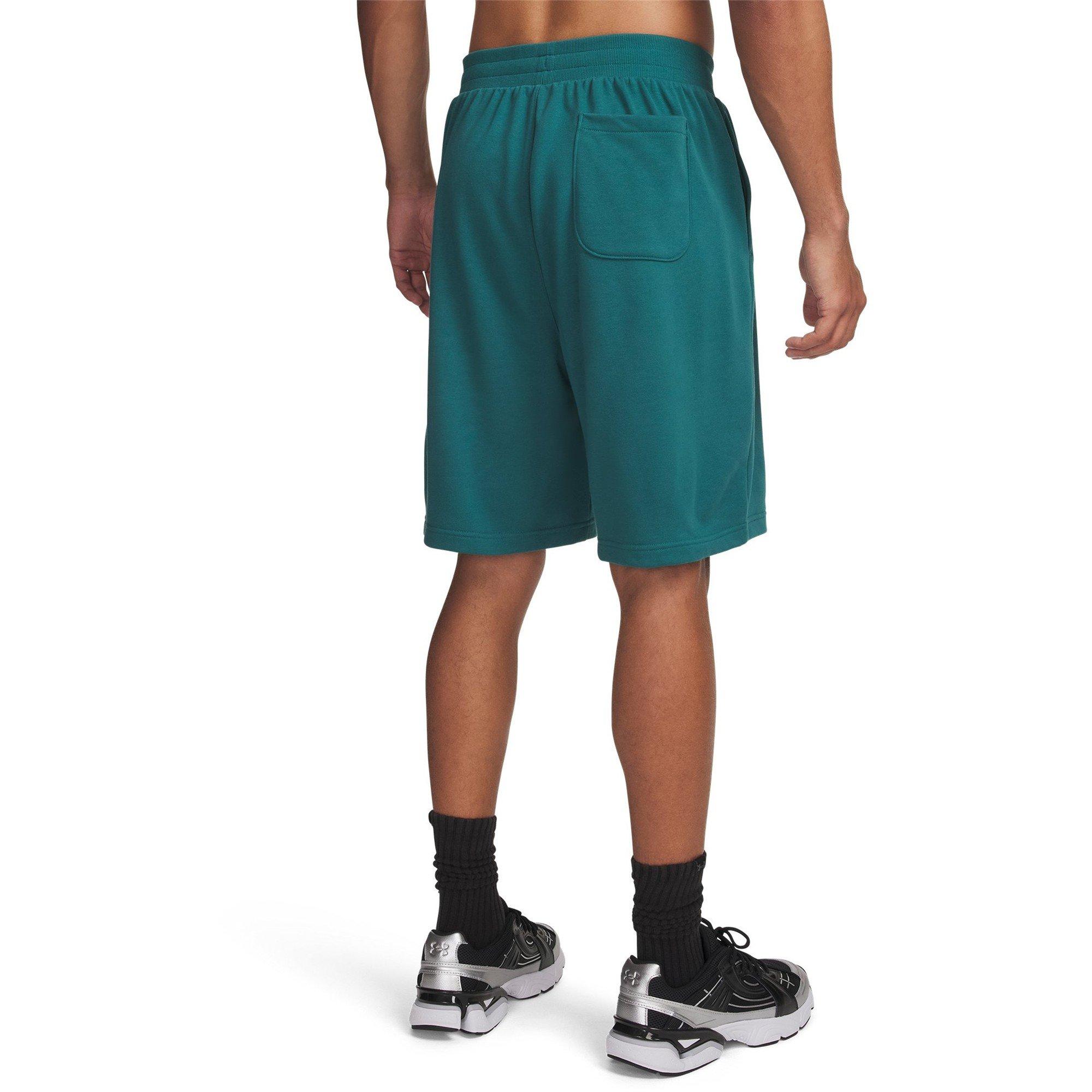 Green/Black - Under Armour - Men's Fleece Jogger Shorts - 2