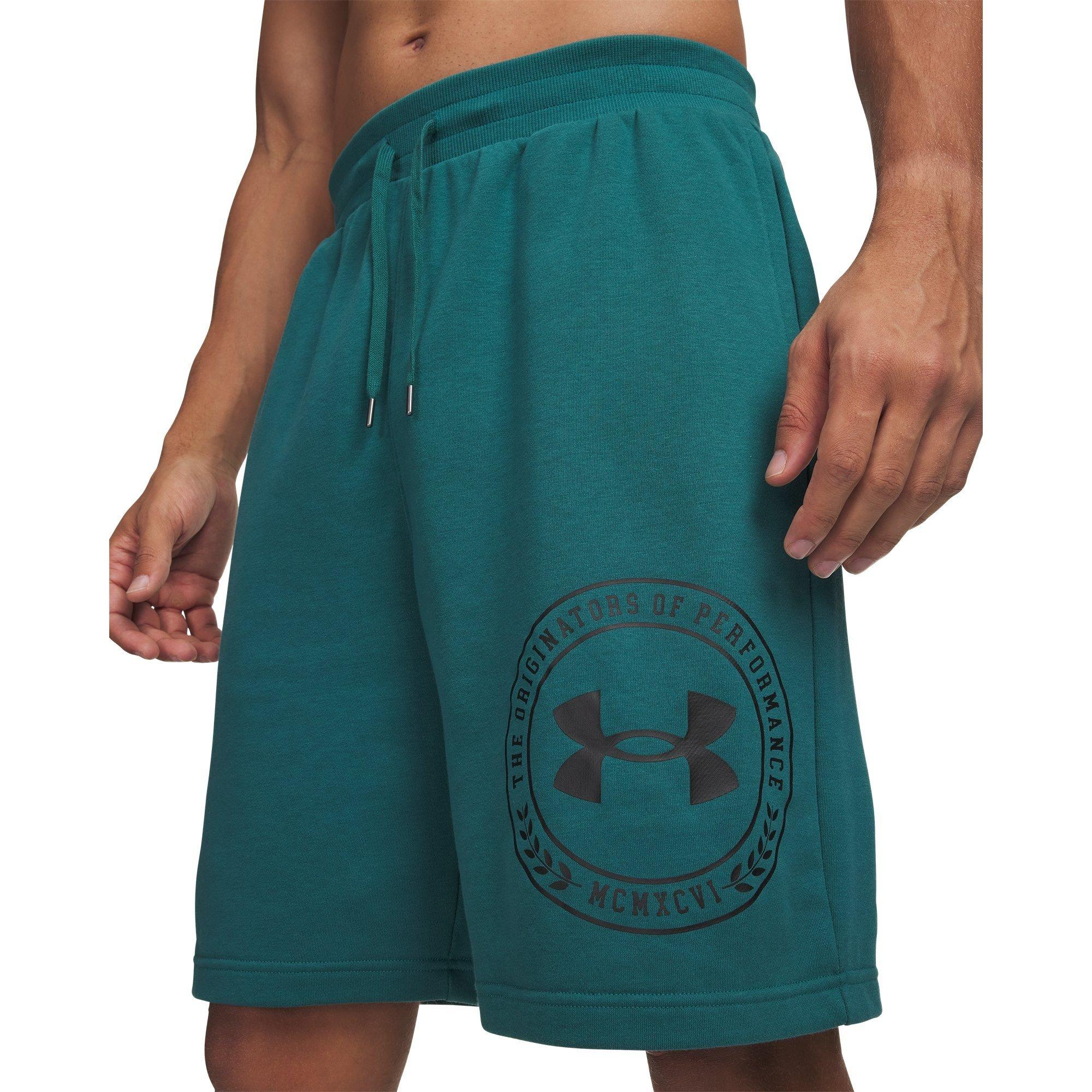 Green/Black - Under Armour - Men's Fleece Jogger Shorts - 3
