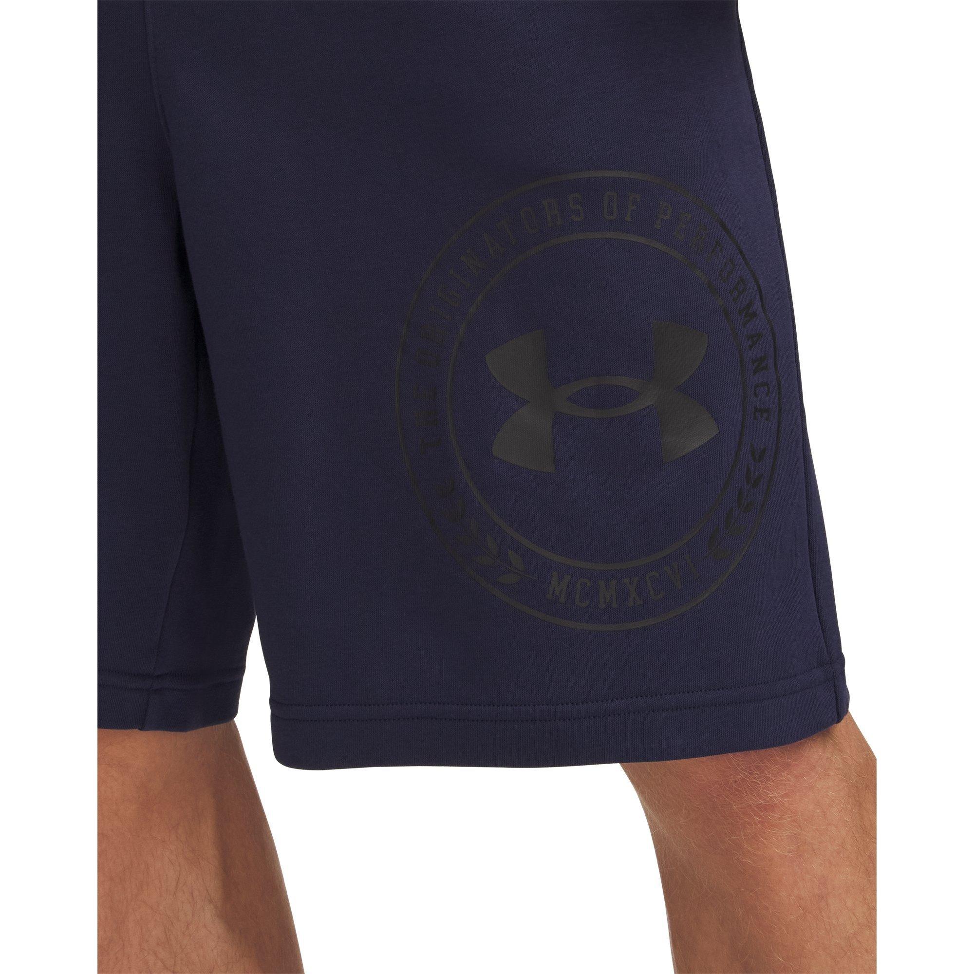 Azul Marino/Negro - Under Armour - Men's Fleece Jogger Shorts - 3