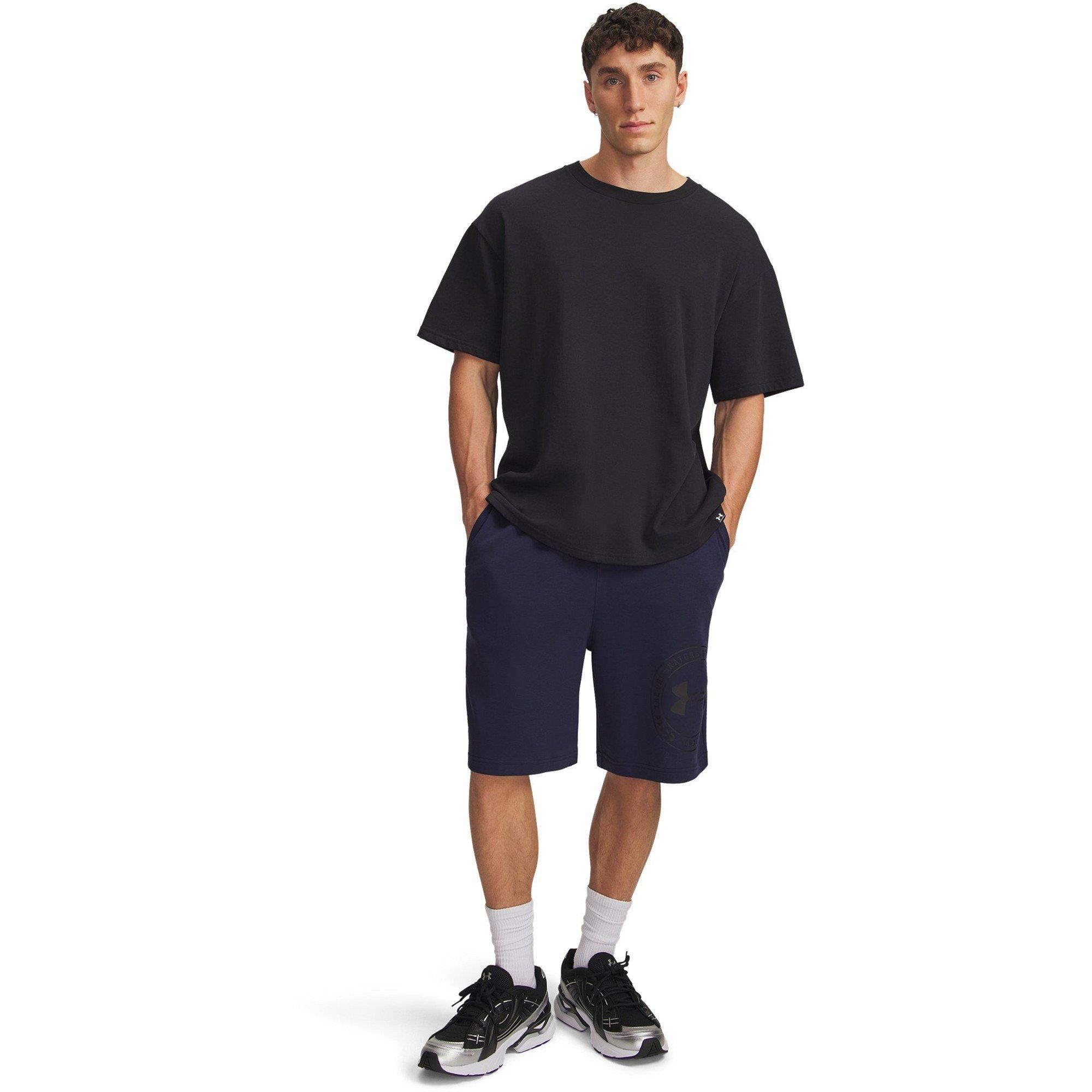 Azul Marino/Negro - Under Armour - Men's Fleece Jogger Shorts - 4