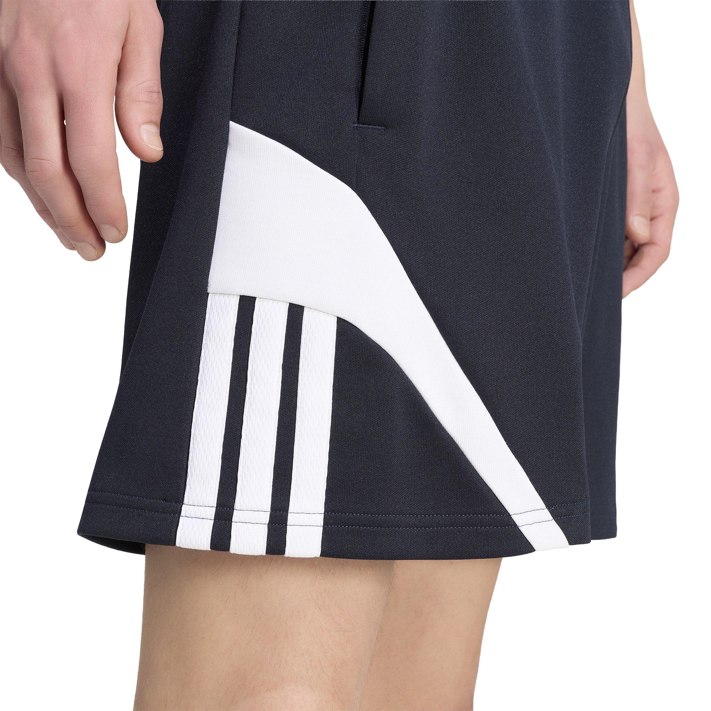 Navy/Red - adidas - Men's Fleece Jogger Shorts - 5