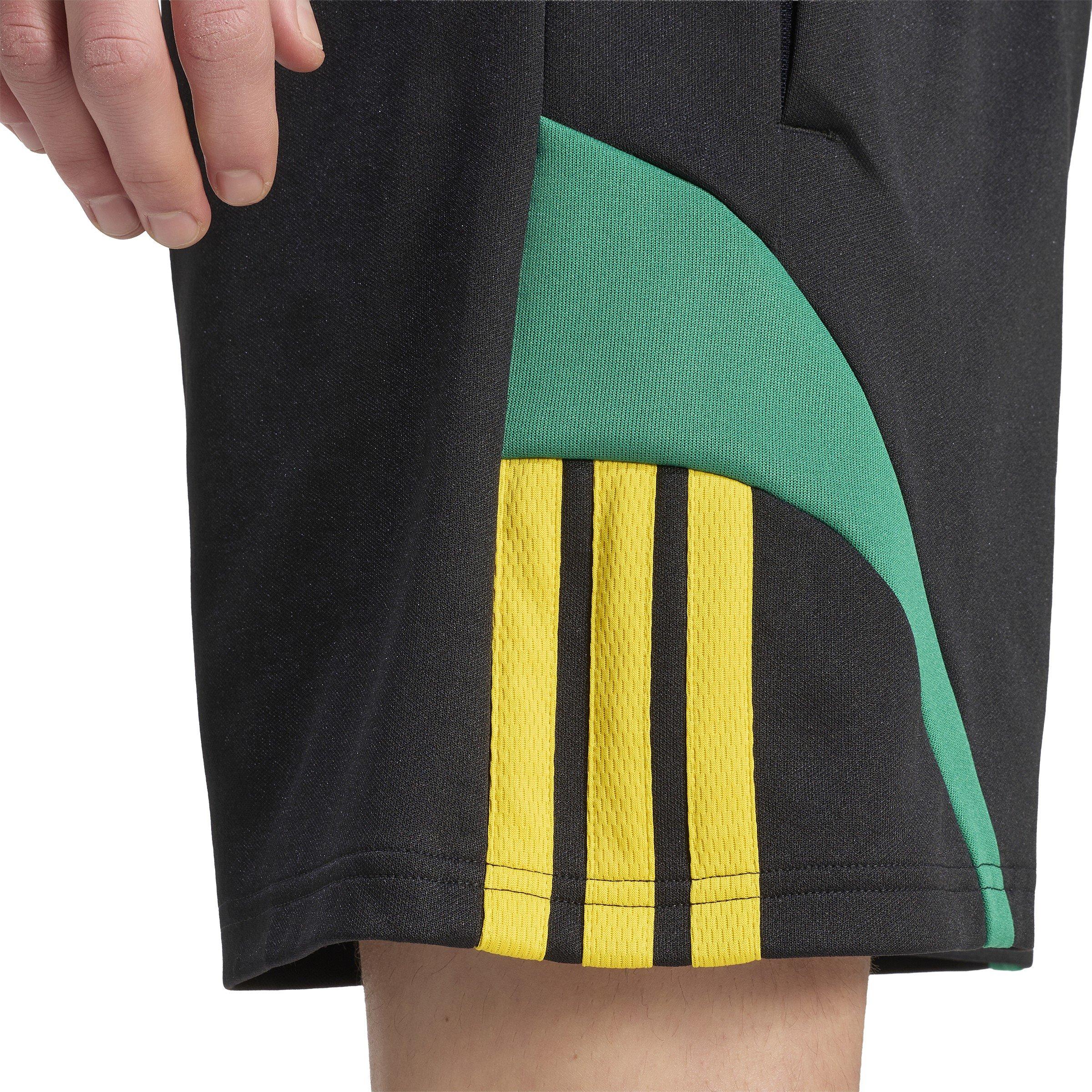 Sort/Gul - adidas - Men's Fleece Jogger Shorts - 3