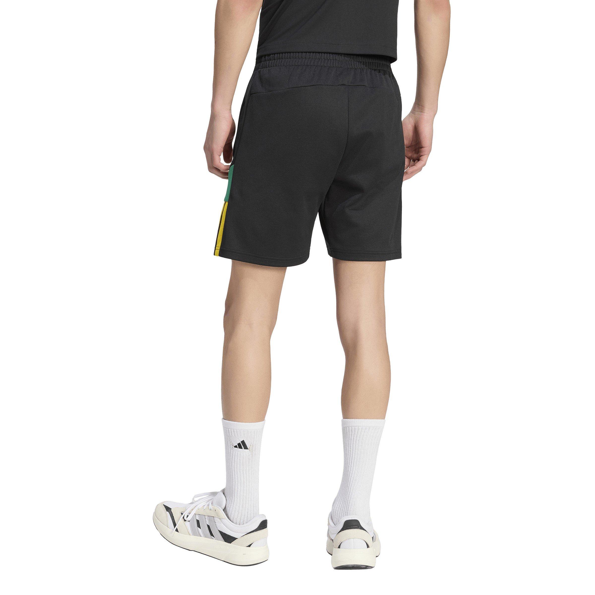 Sort/Gul - adidas - Men's Fleece Jogger Shorts - 5