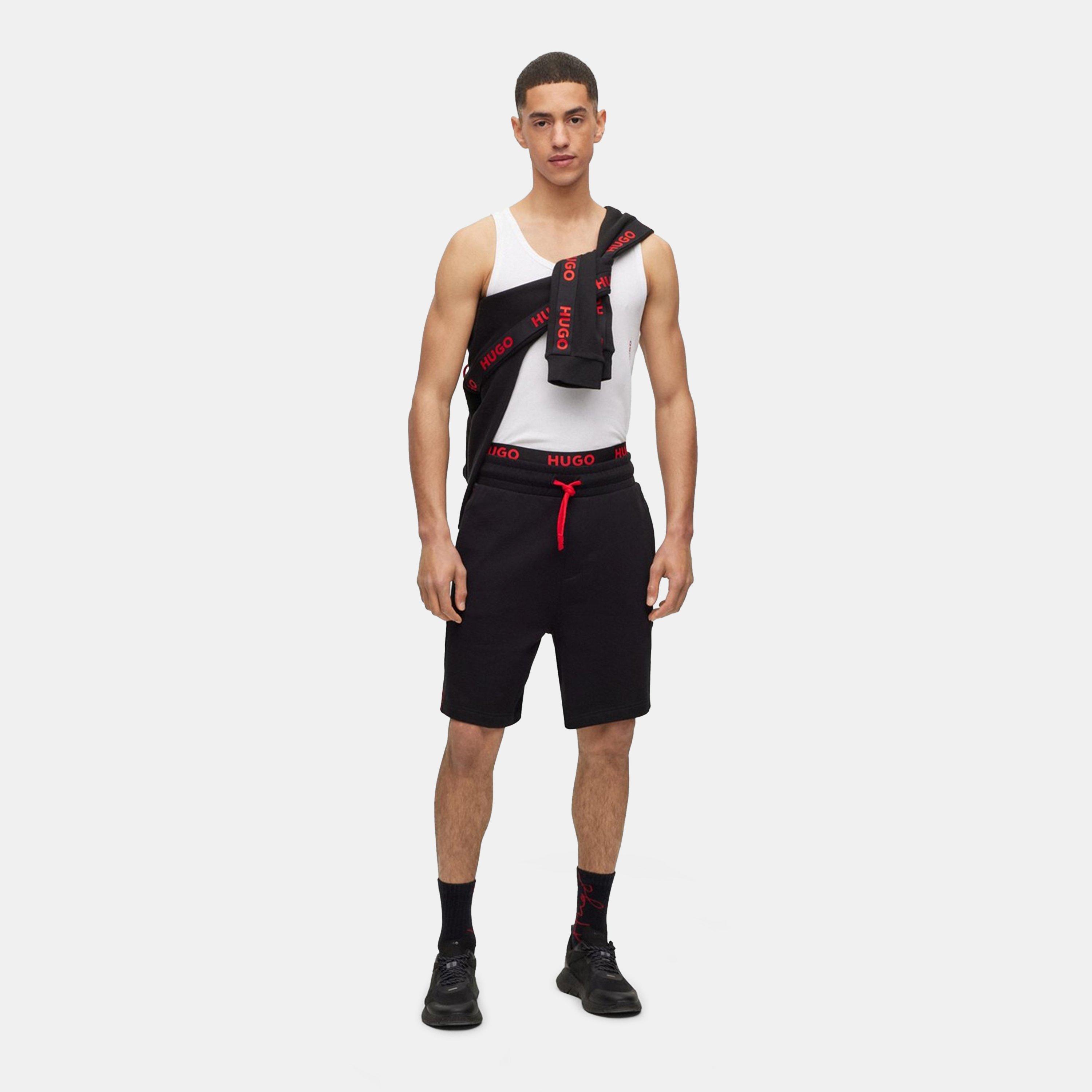 Black 001 - Hugo - Hugo Boss Sporty Logo Shorts - 5