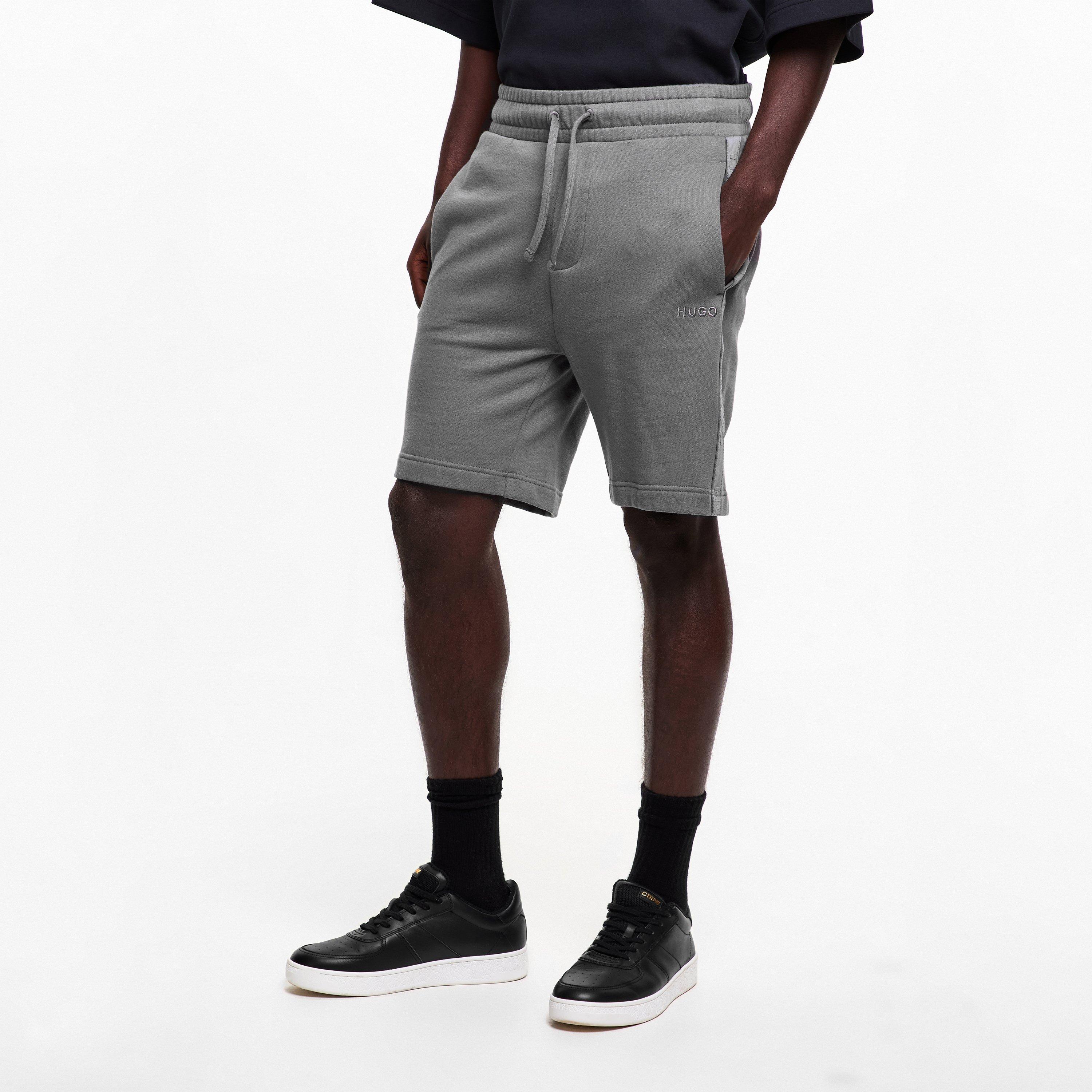 Medium Grey 034 - Hugo - Boss Sporty Logo Shorts - 3