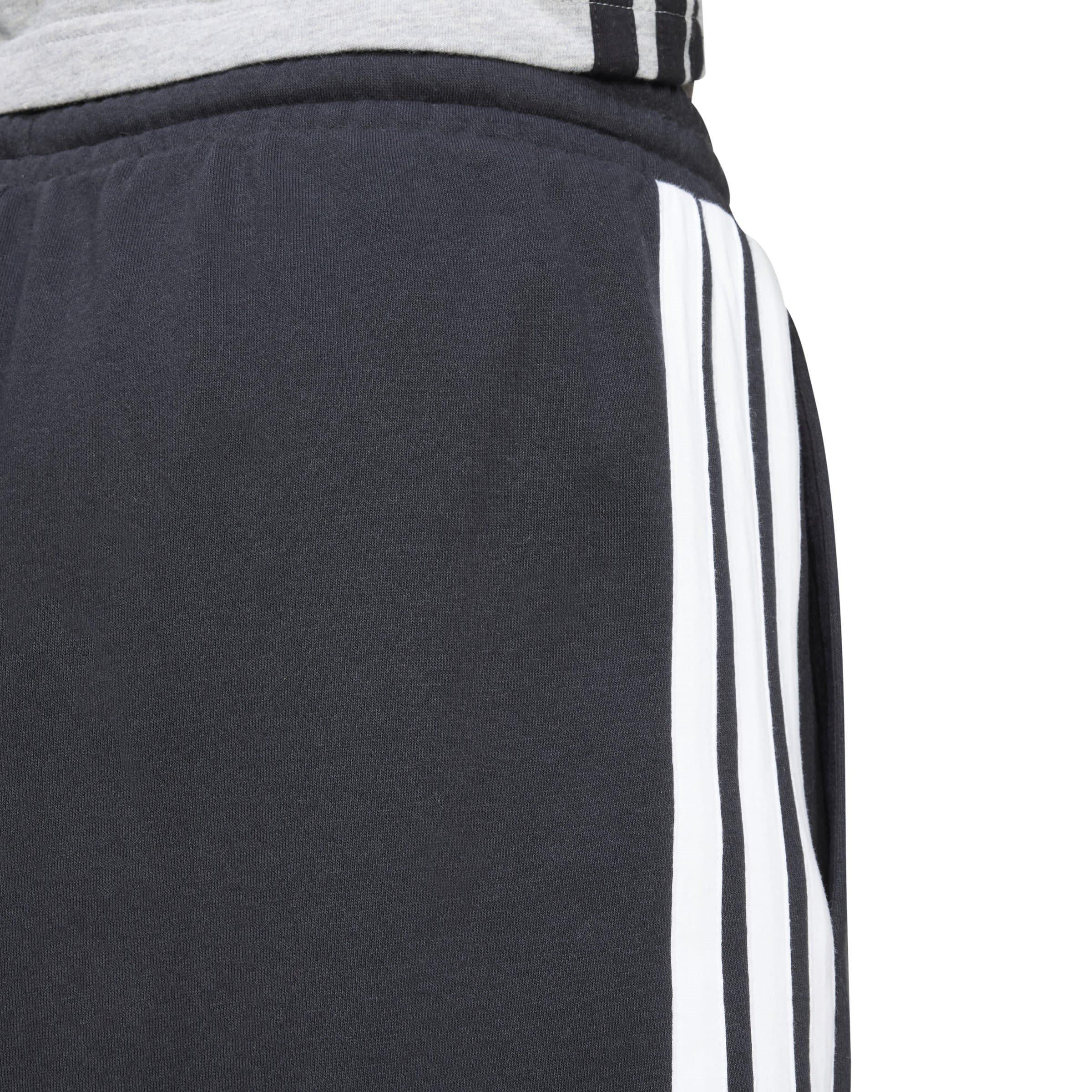 Black/White - adidas - adidas Essentials French Terry 3 Stripes Mens Shorts - 5