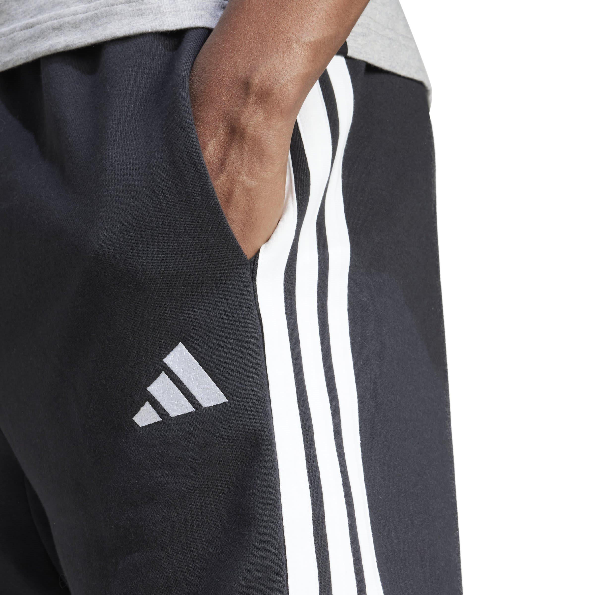 Black/White - adidas - adidas Essentials French Terry 3 Stripes Mens Shorts - 6