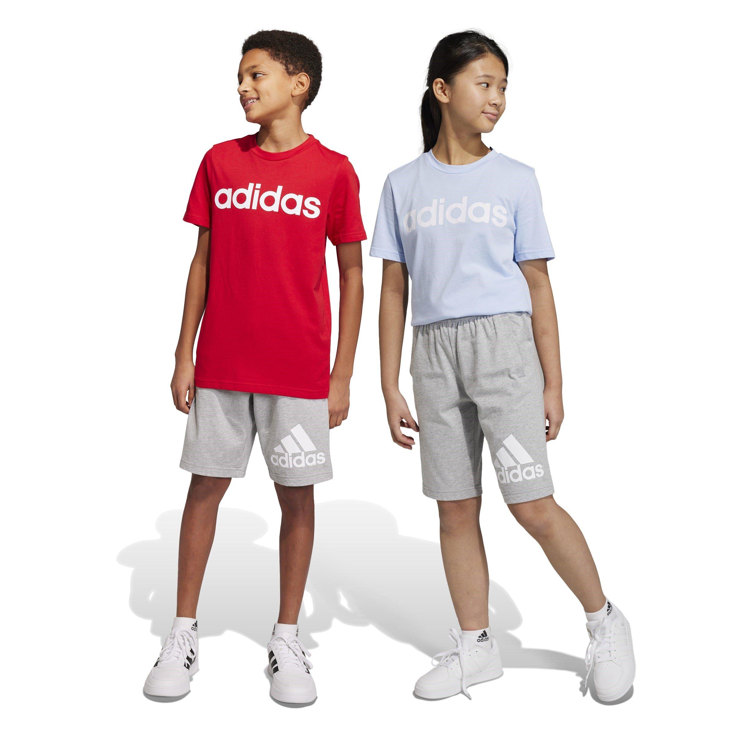 Mid Grey/White - adidas - adidas Essentials Badge Of Sport Juniors Shorts - 3