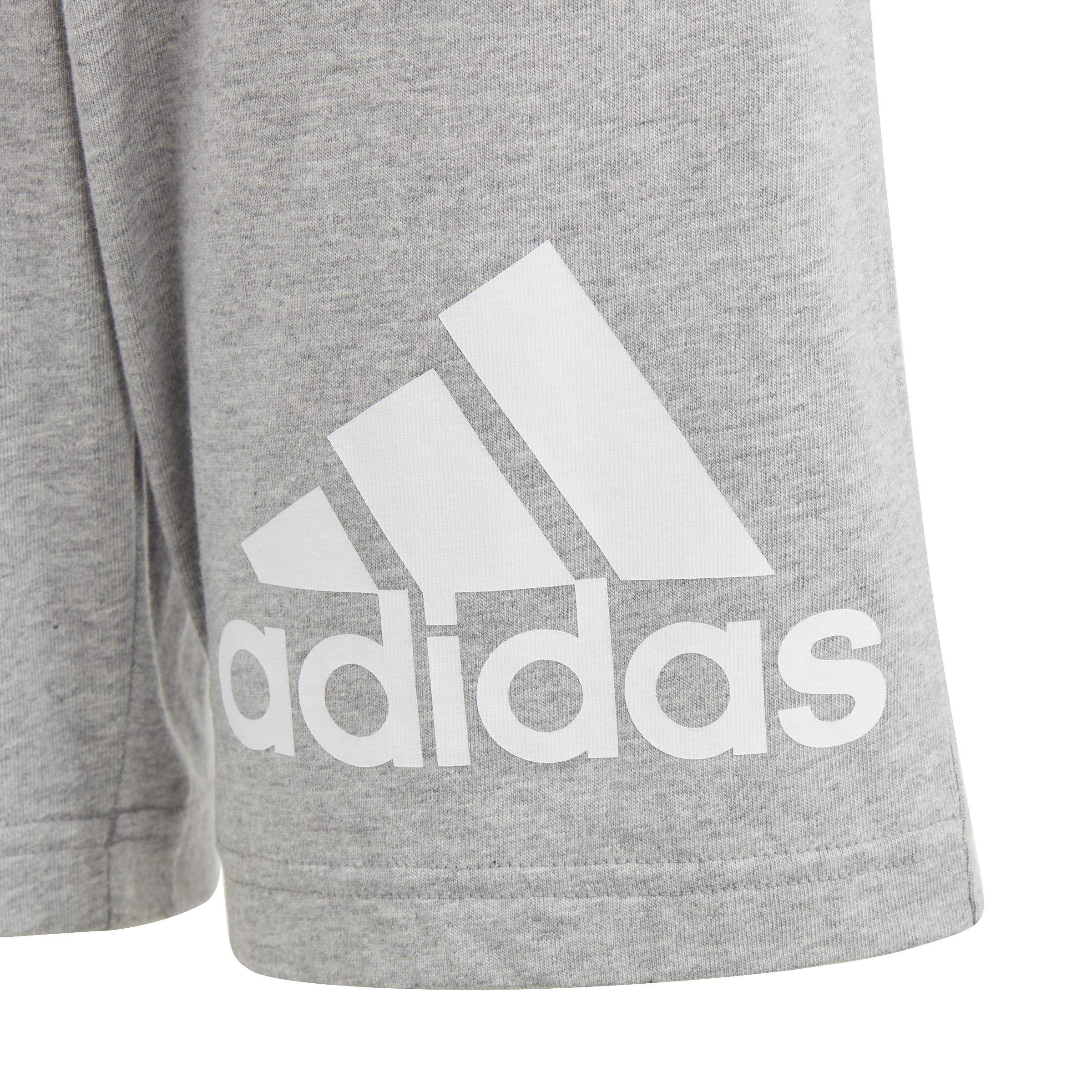 Mid Grey/White - adidas - adidas Essentials Badge Of Sport Juniors Shorts - 5