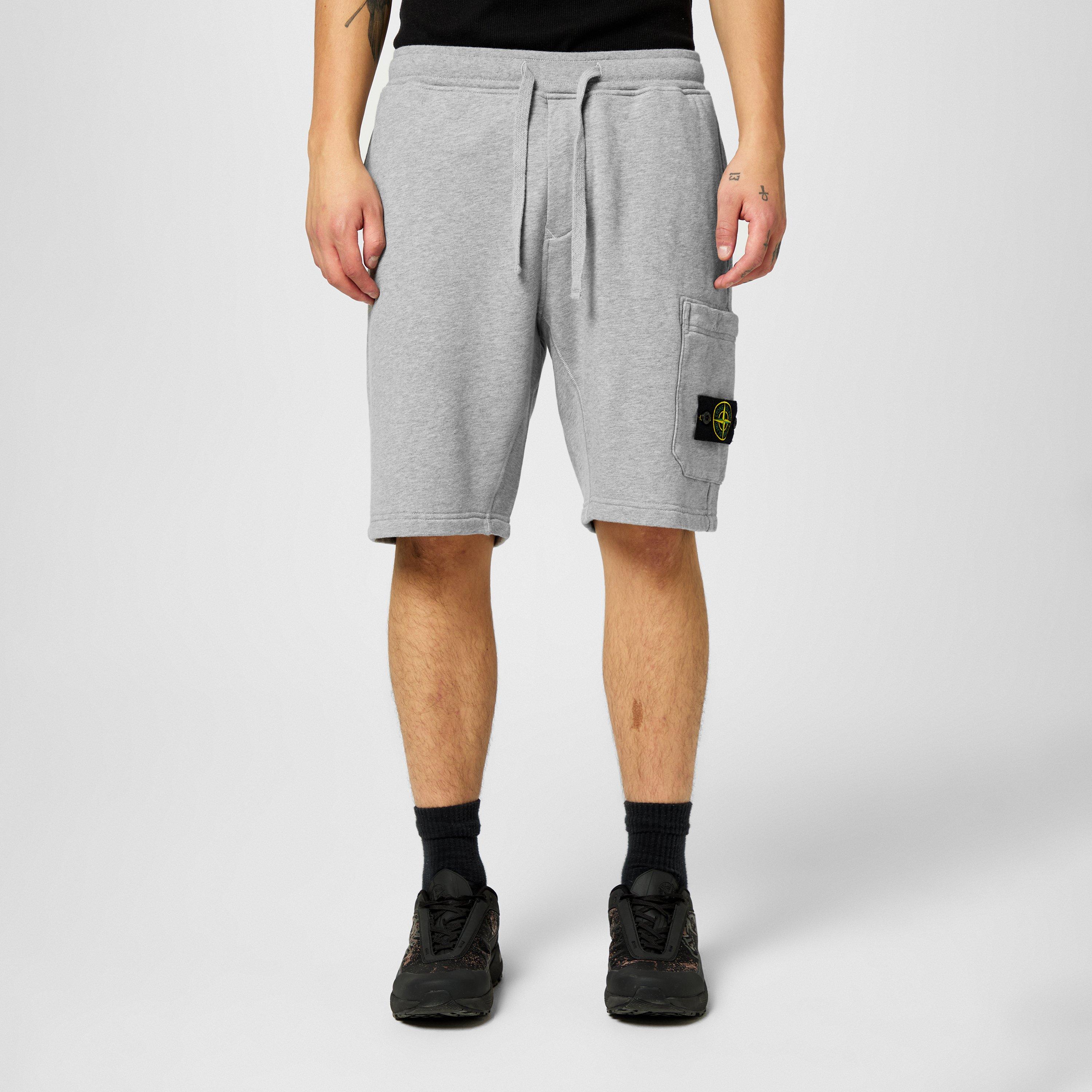 Stone island fleece shorts mens on sale