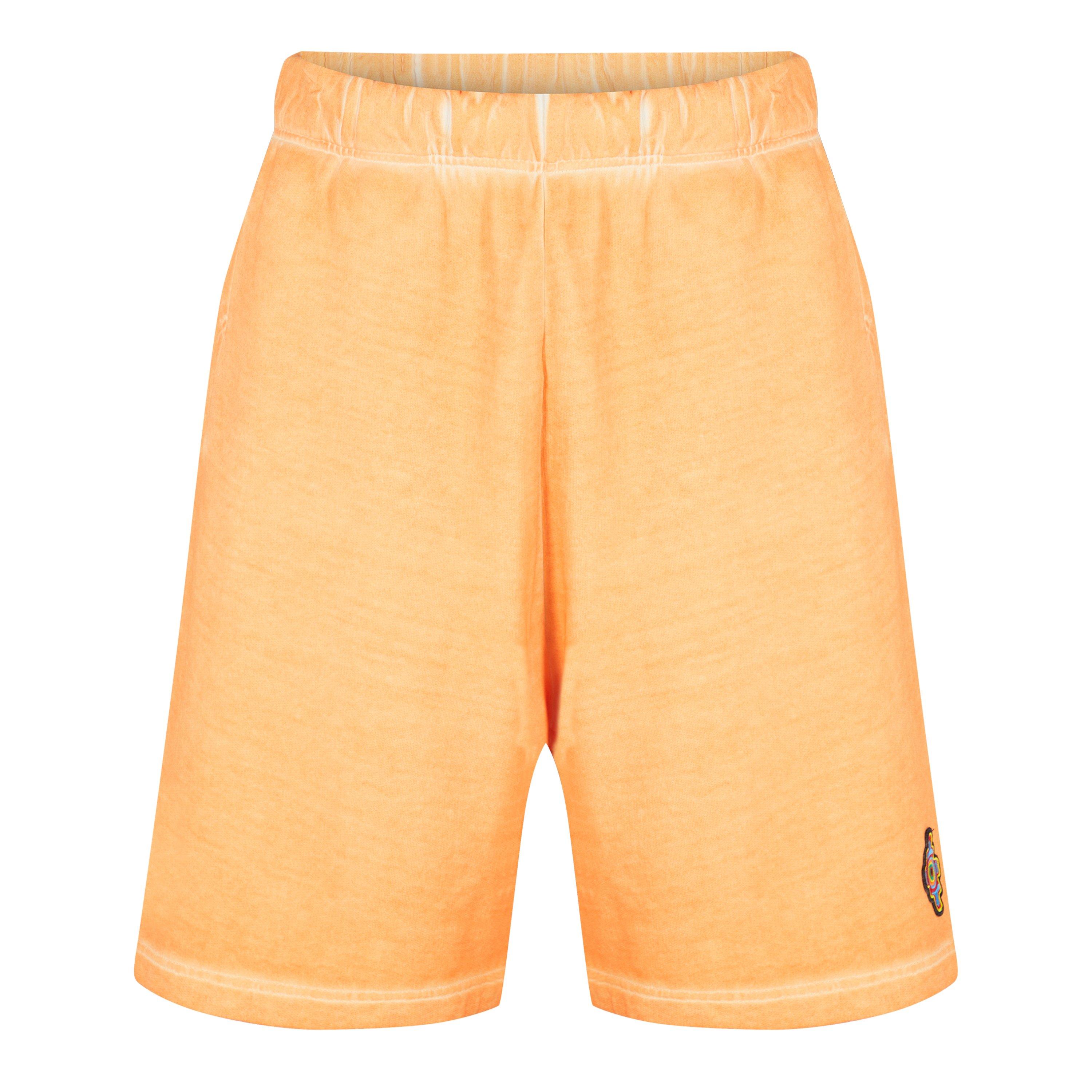 Orange - Marcelo Burlon - Men's Fleece Jogger Shorts - 2