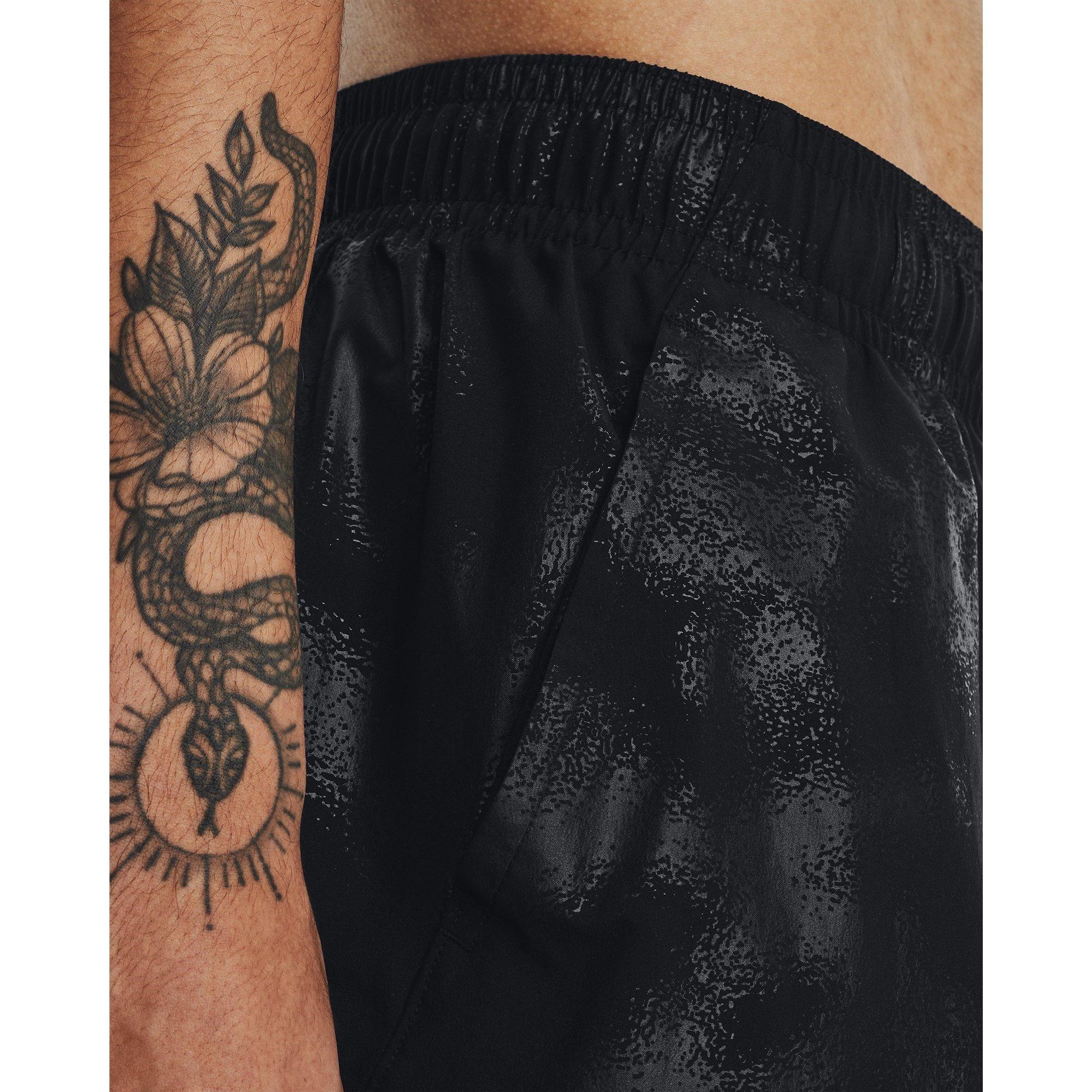 Black - Under Armour - Woven Emboss Gym Shorts Mens - 6